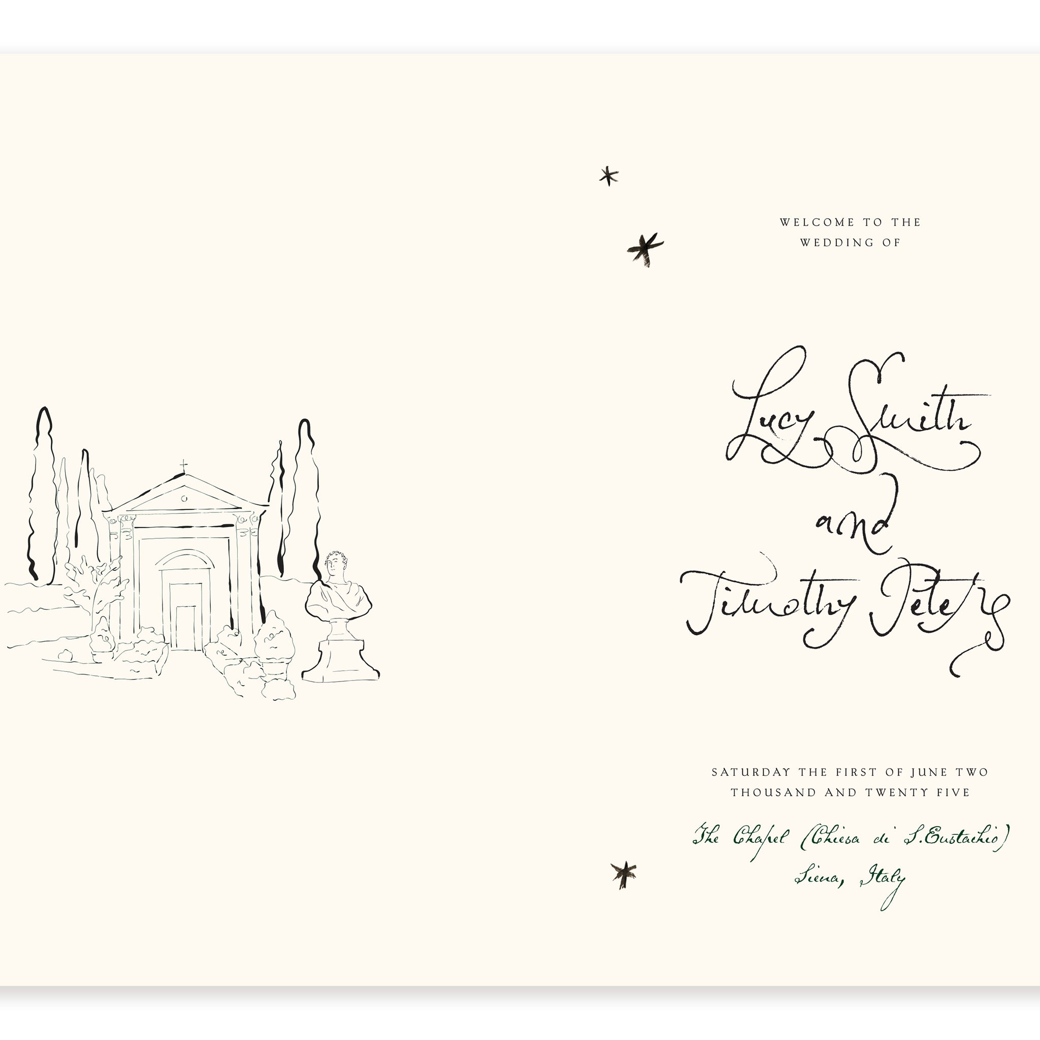 Soirée Romantique  - Ceremony Booklet