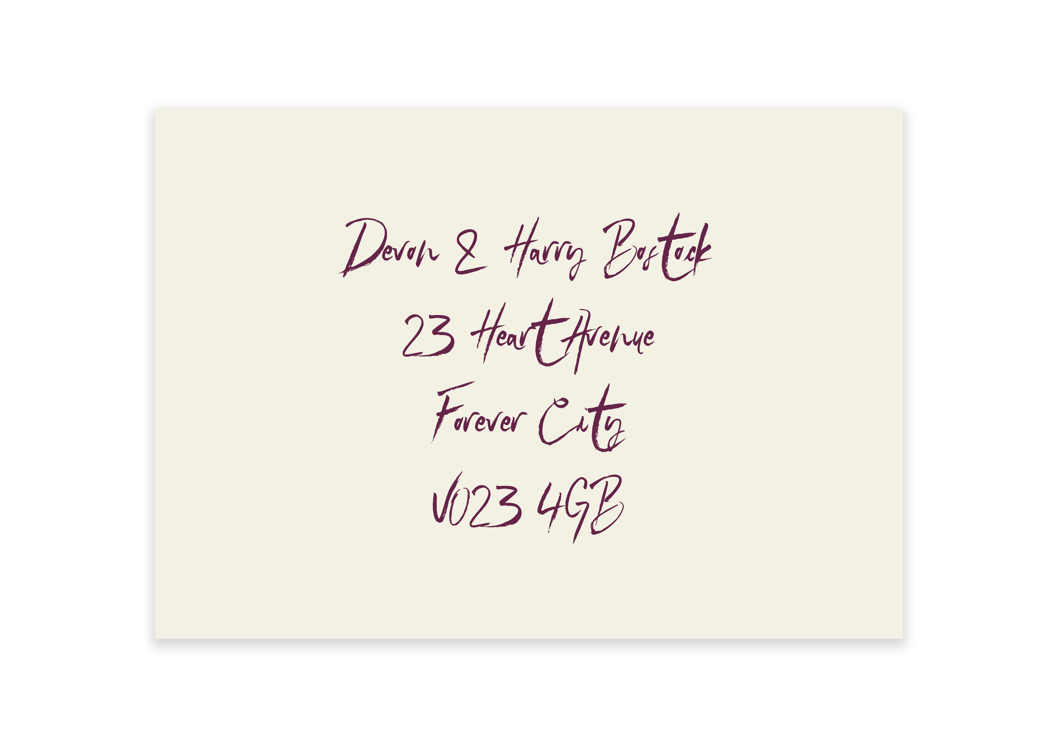 Set Gabrielle - Personalised Invite / Save The Date Envelope