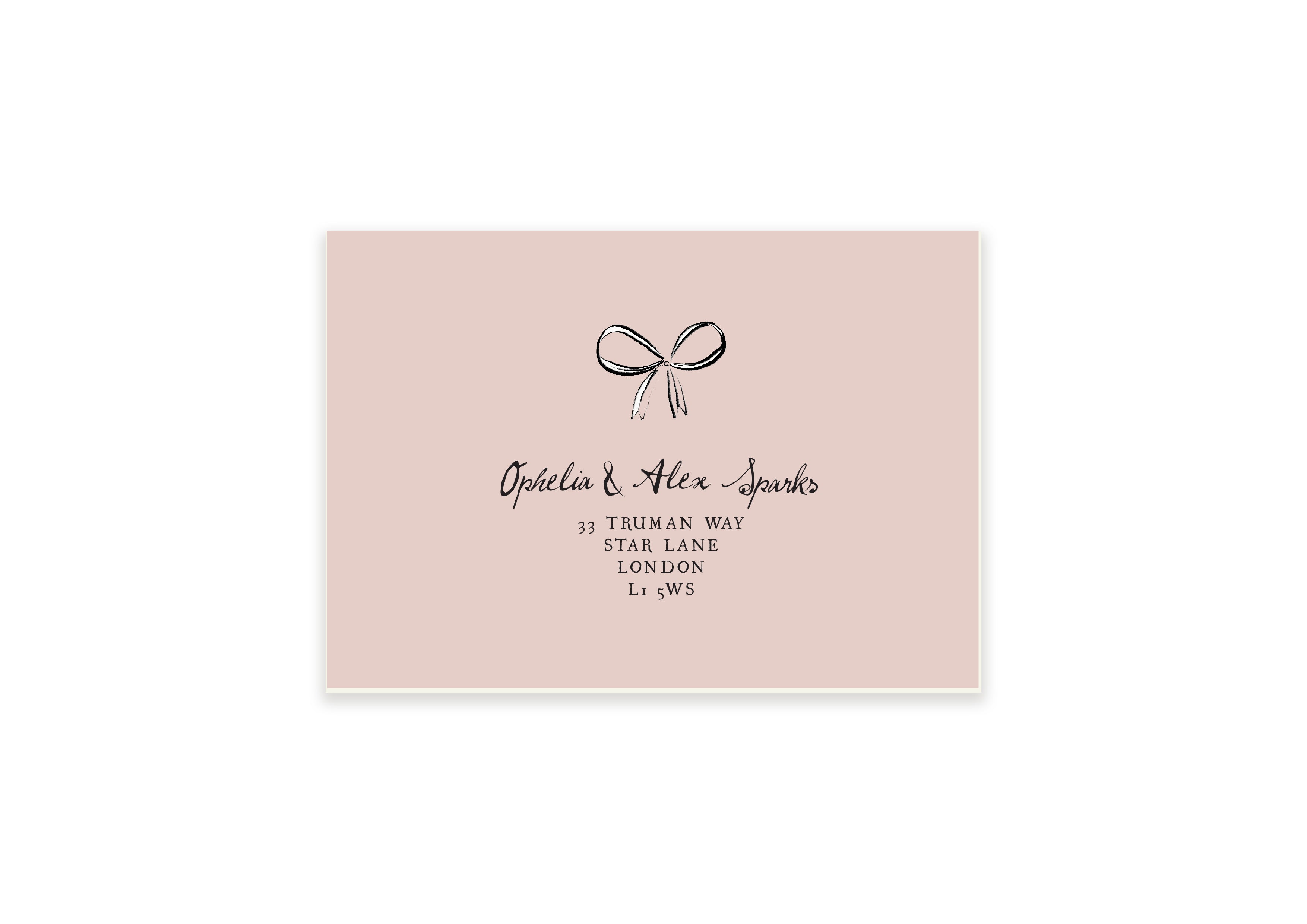 Andy Warhol - Pink Bow Save The Date Envelope