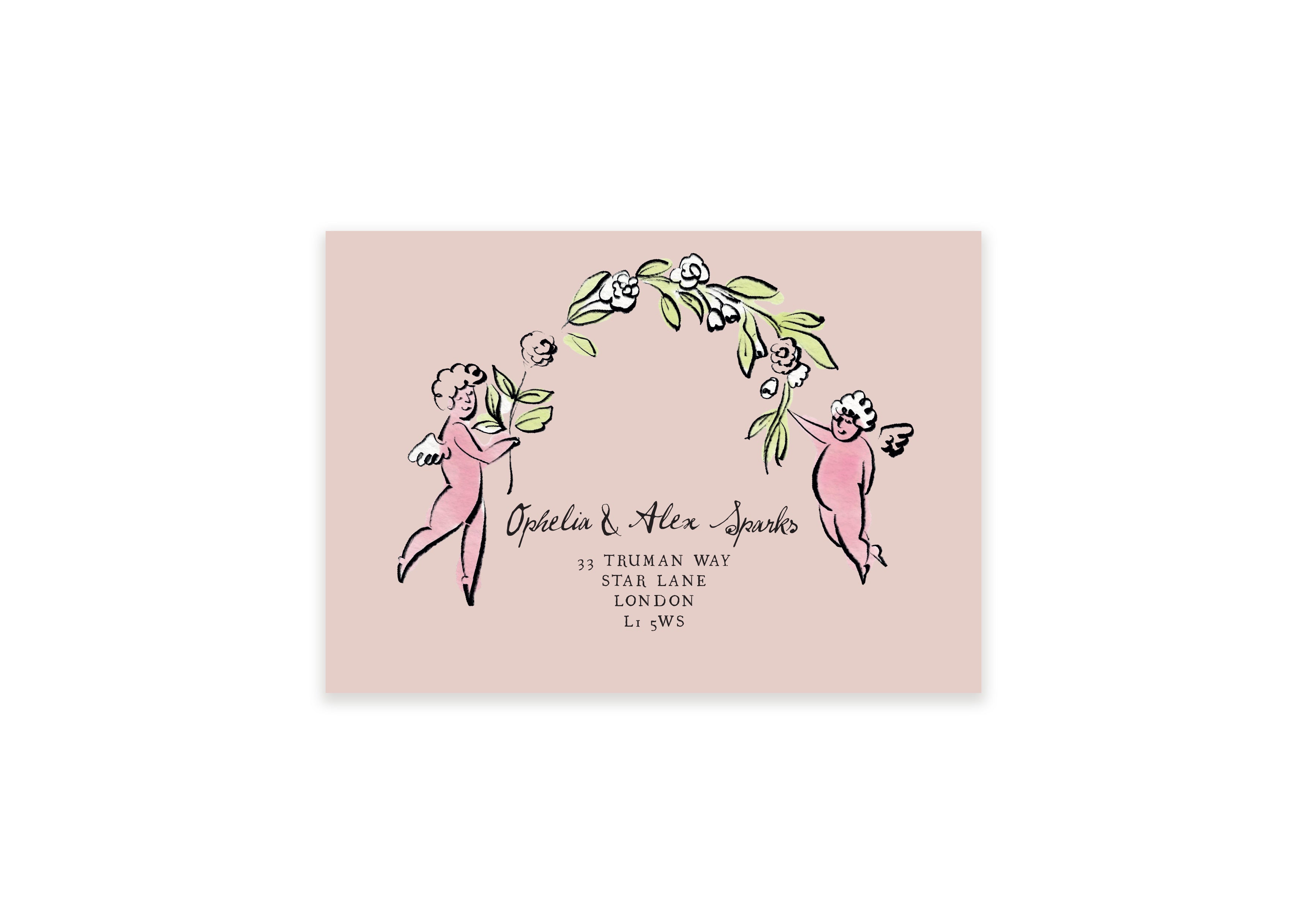 Andy Warhol - Pink Angels Save The Date Envelope