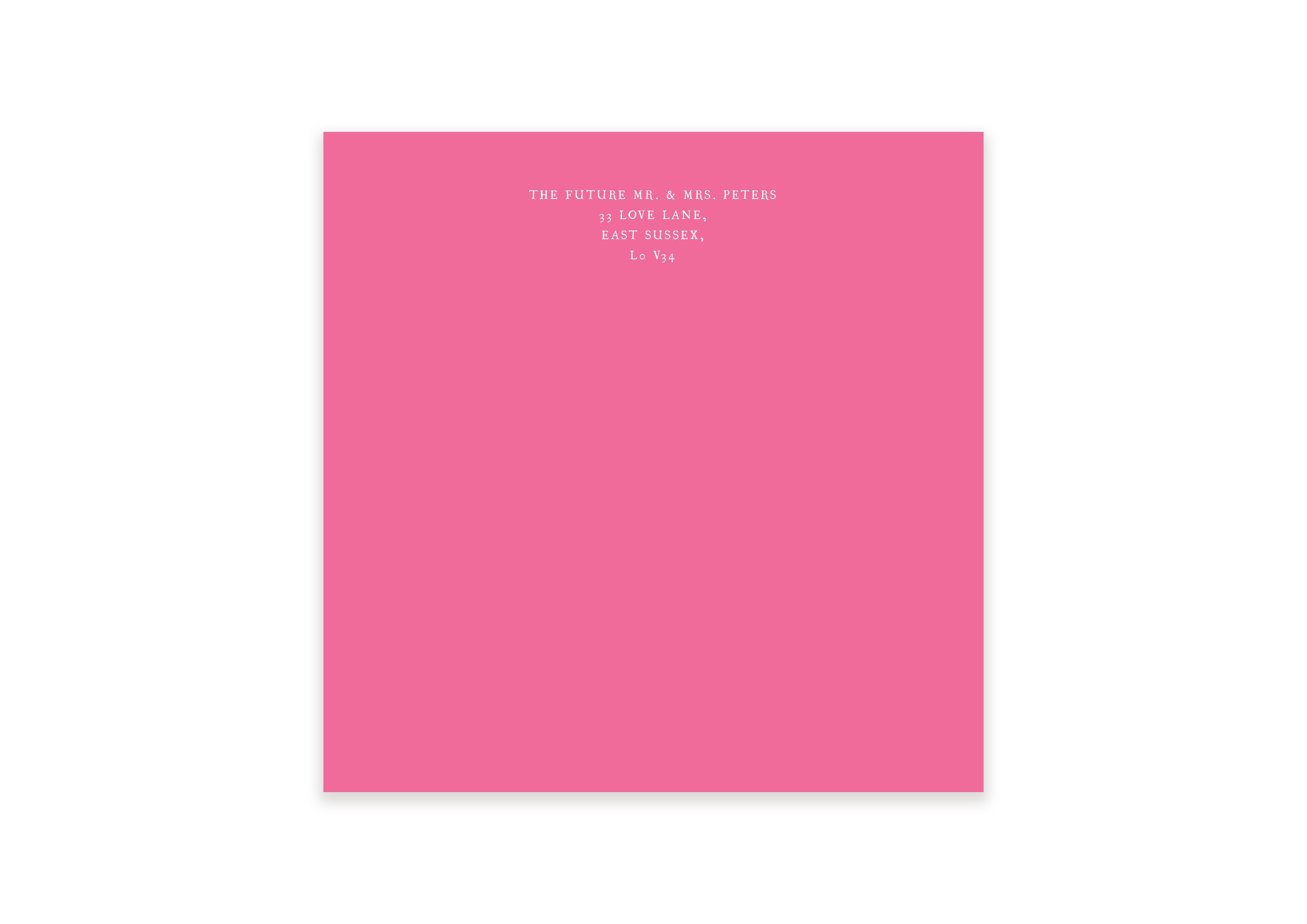 Andy Warhol - Pink Square Invite Envelope