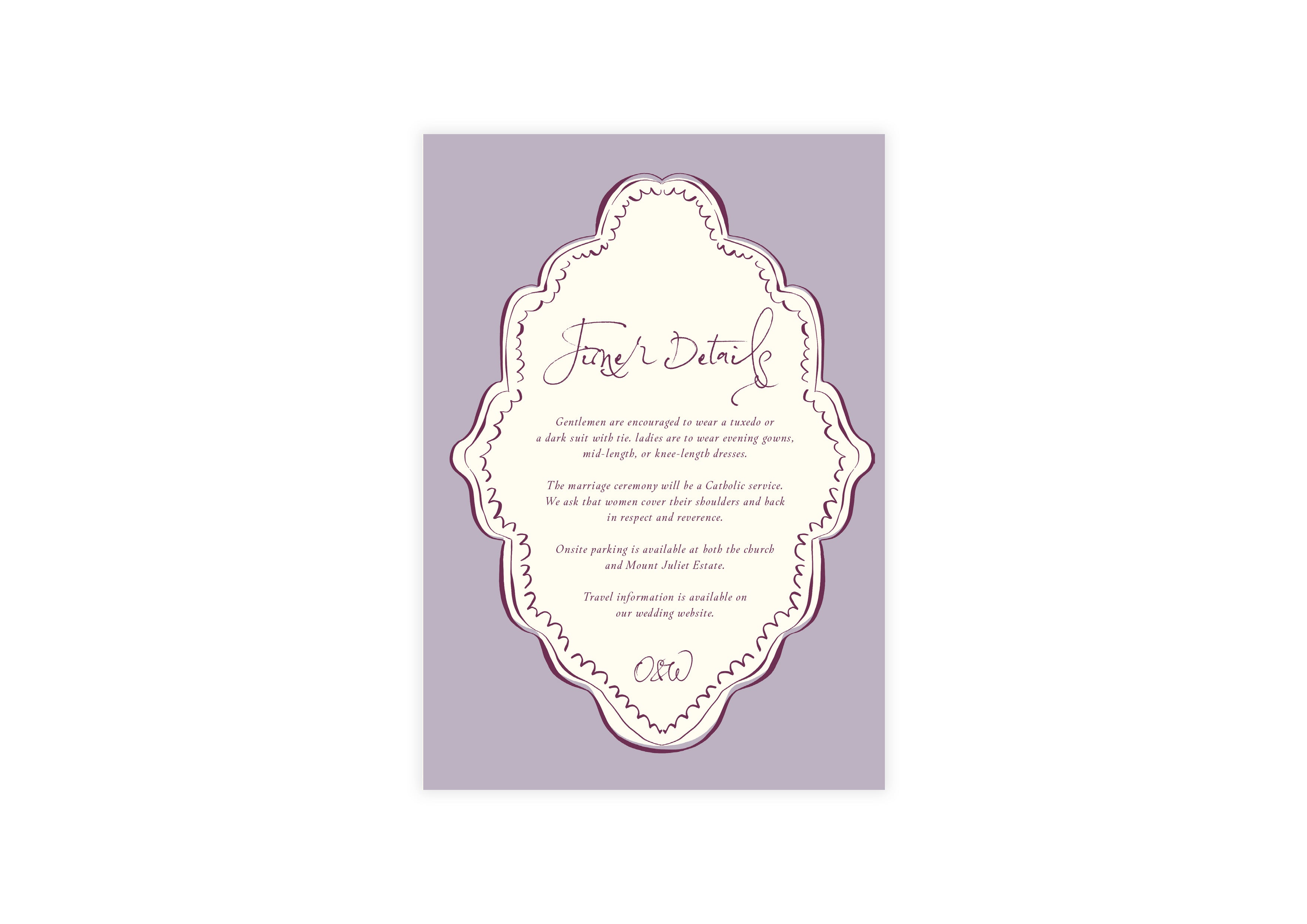 Mon Cheri - Purple Details slip