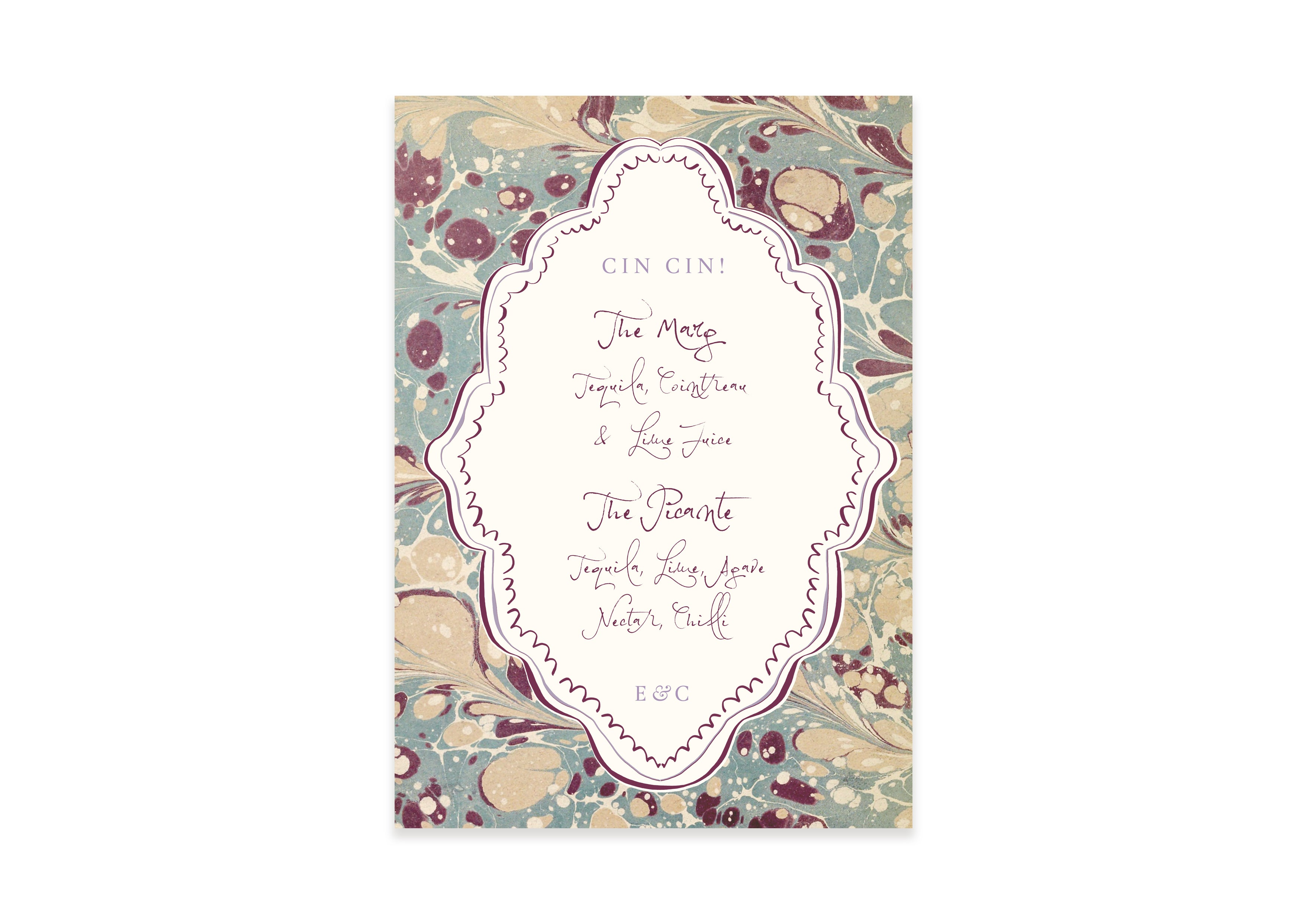 Mon Cheri  - Purple Drinks Menu