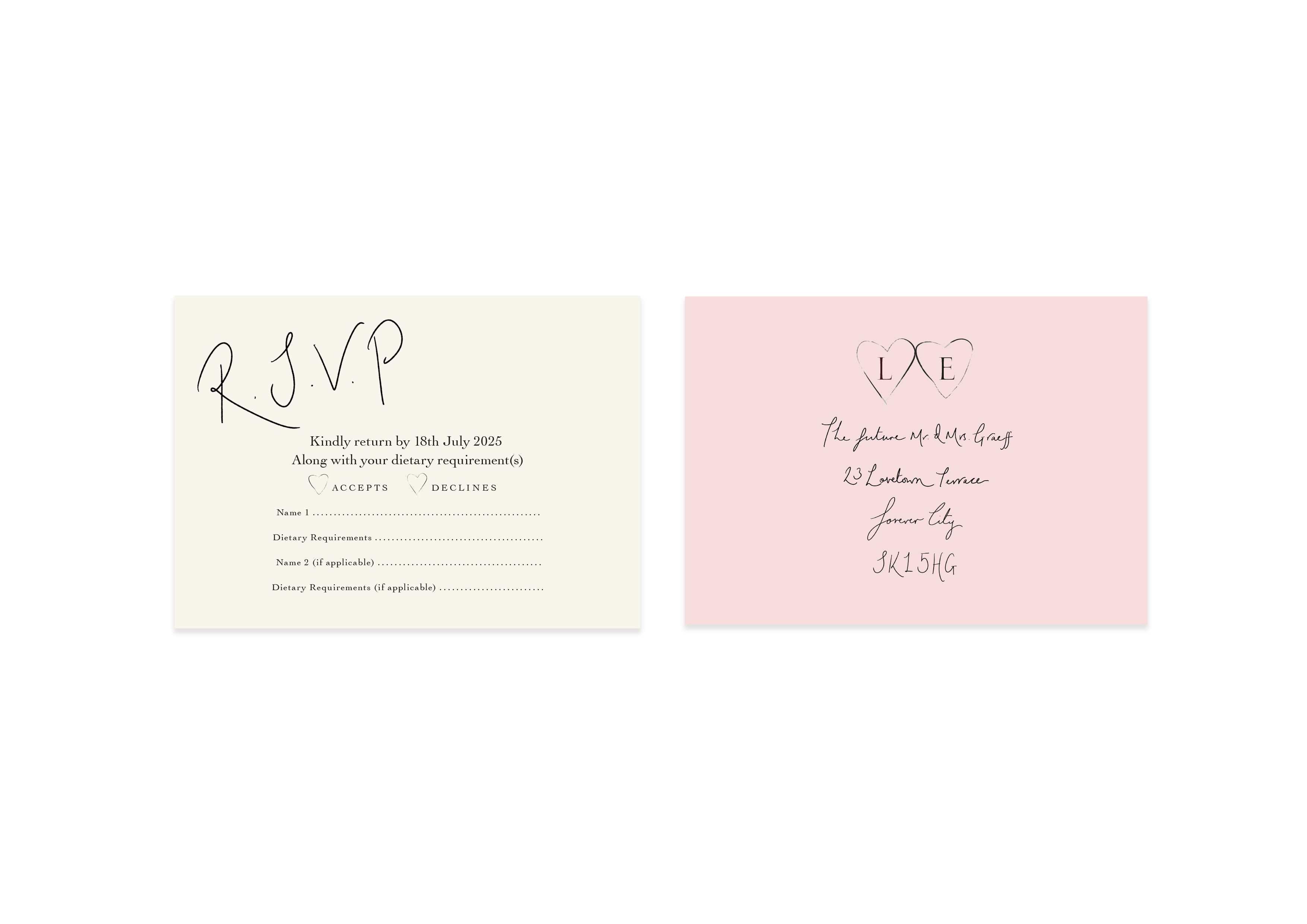 Handwritten Set - RSVP & Addressed Envelope