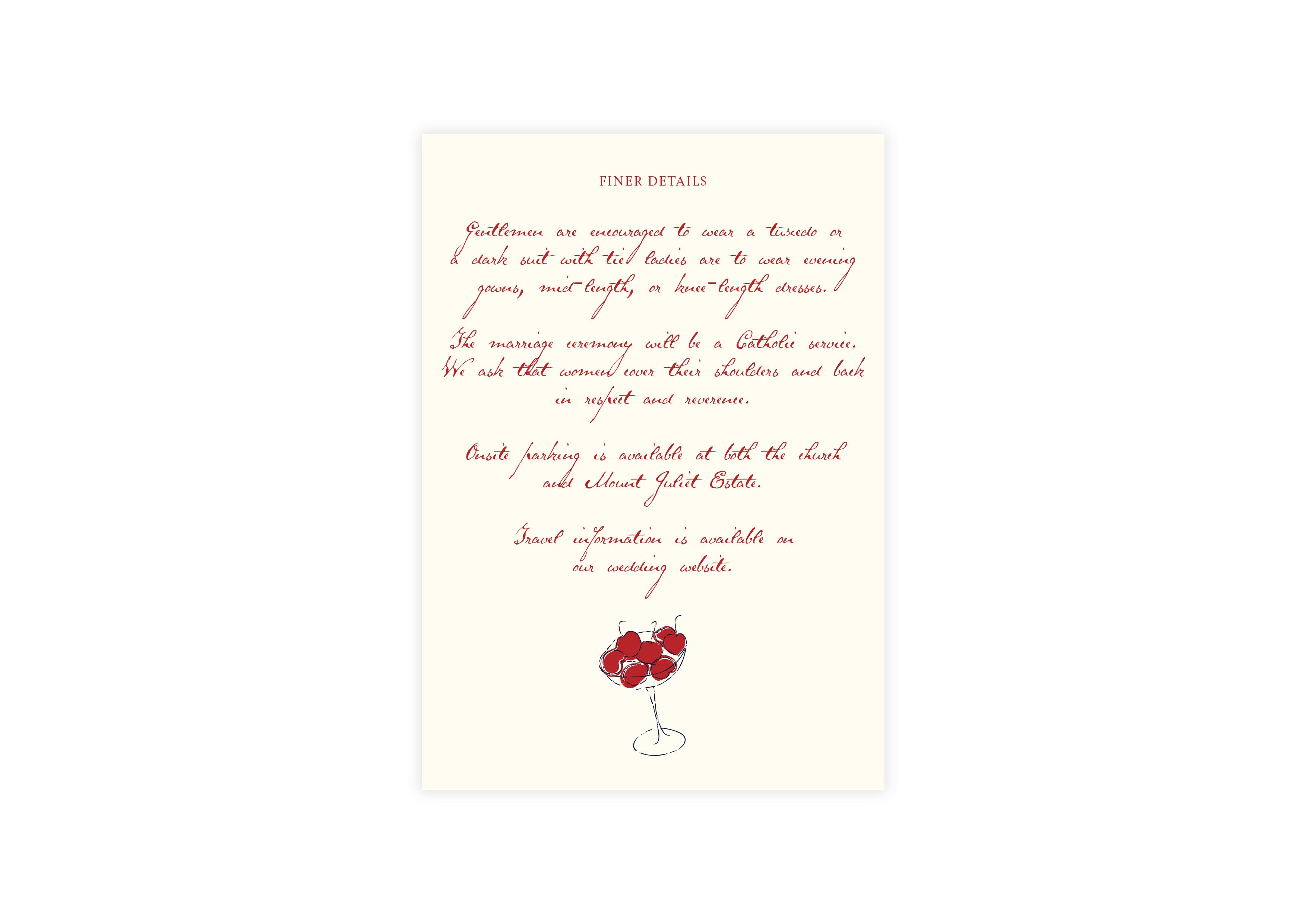 Mon Cheri - Red Details slip