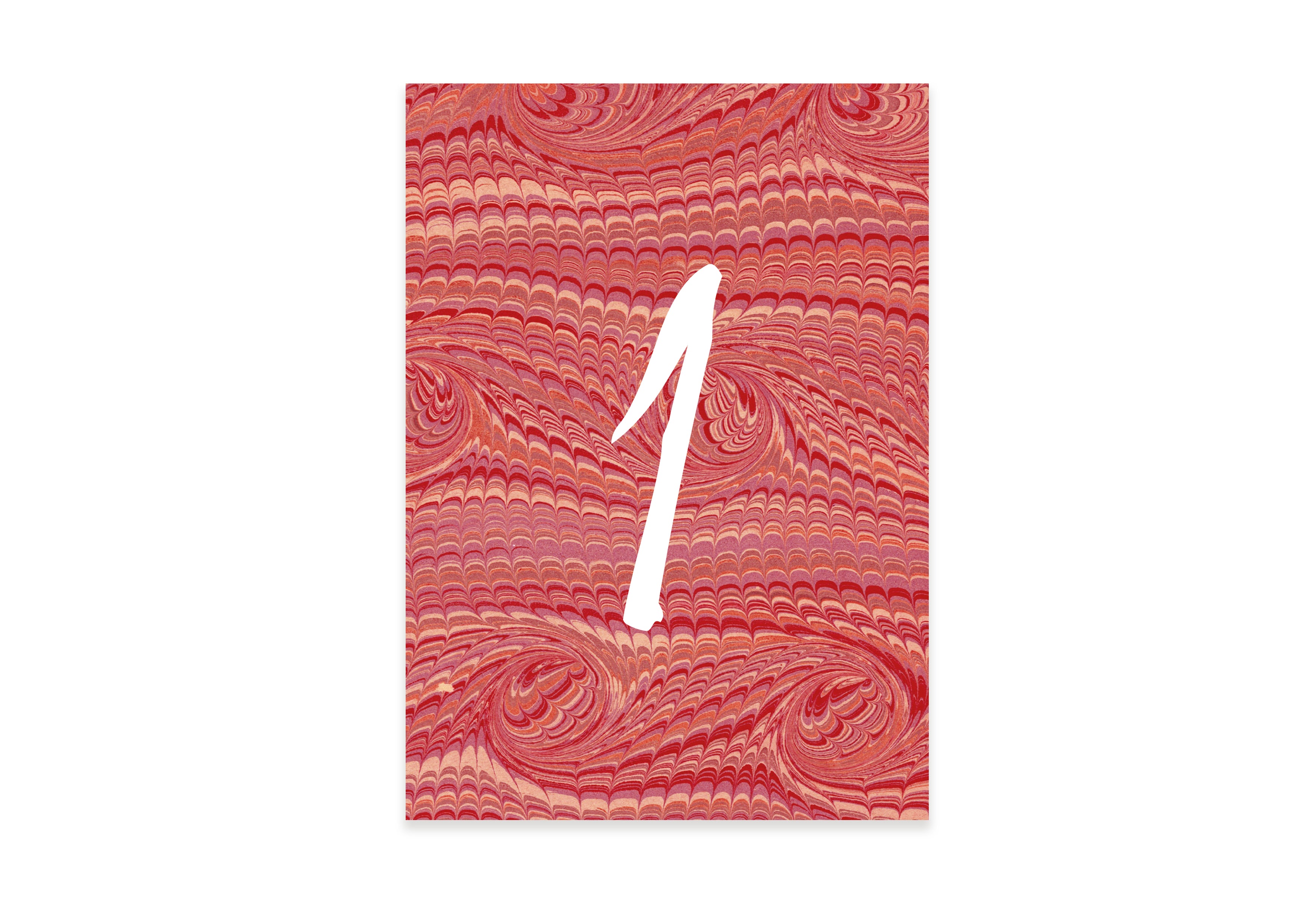 Mon Cheri - Table Number - Marble Red
