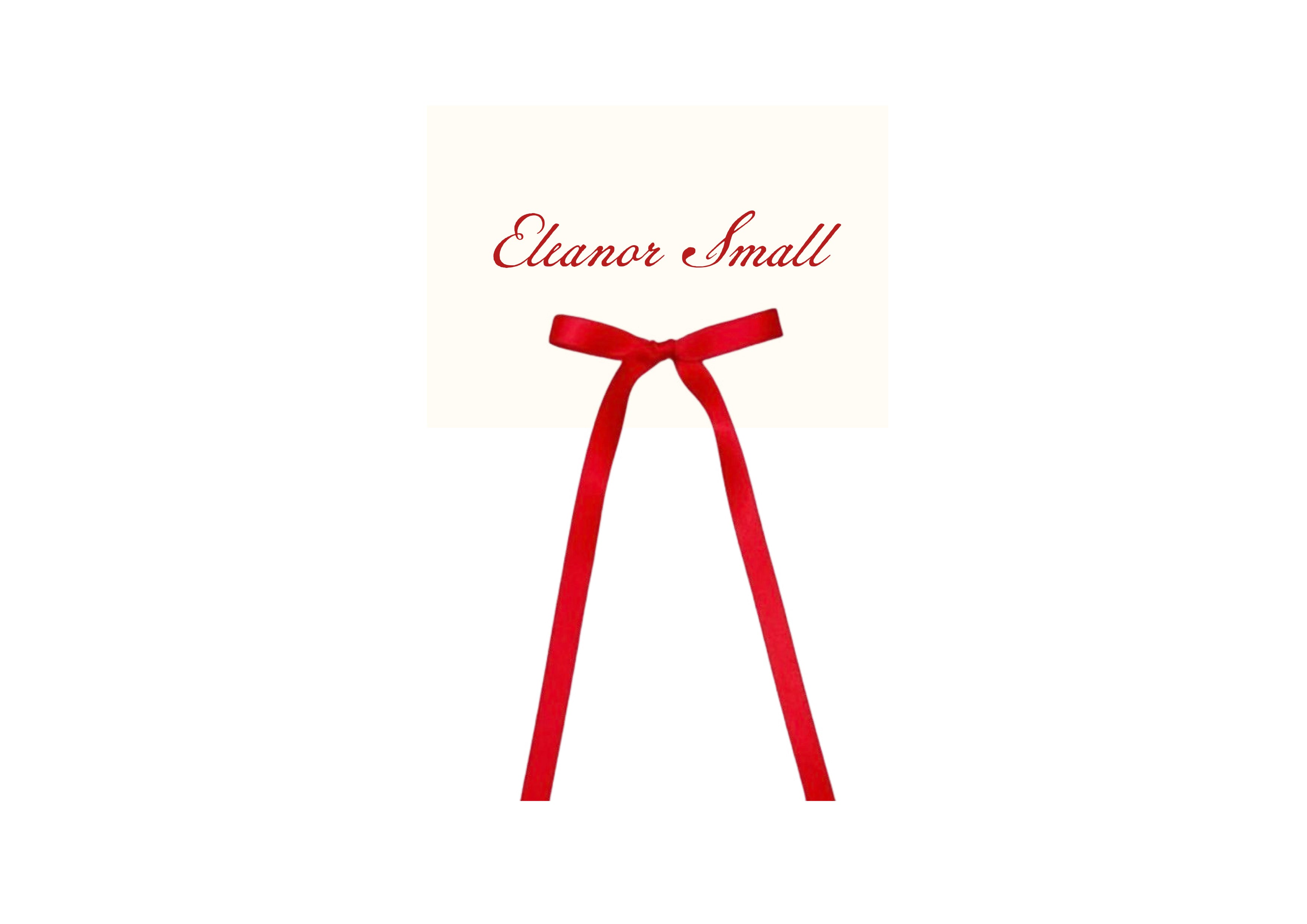 Mon Cheri - Red Name Card with Bow