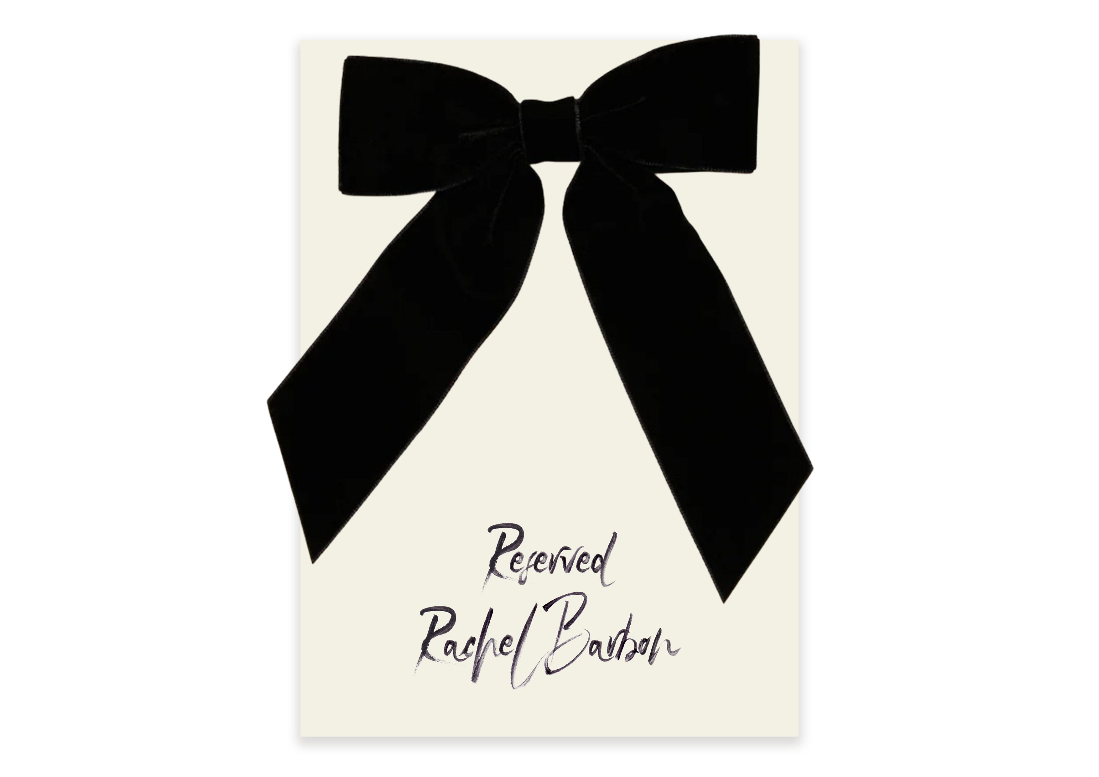 Set Gabrielle  - Reserved Signs with Velvet Bow