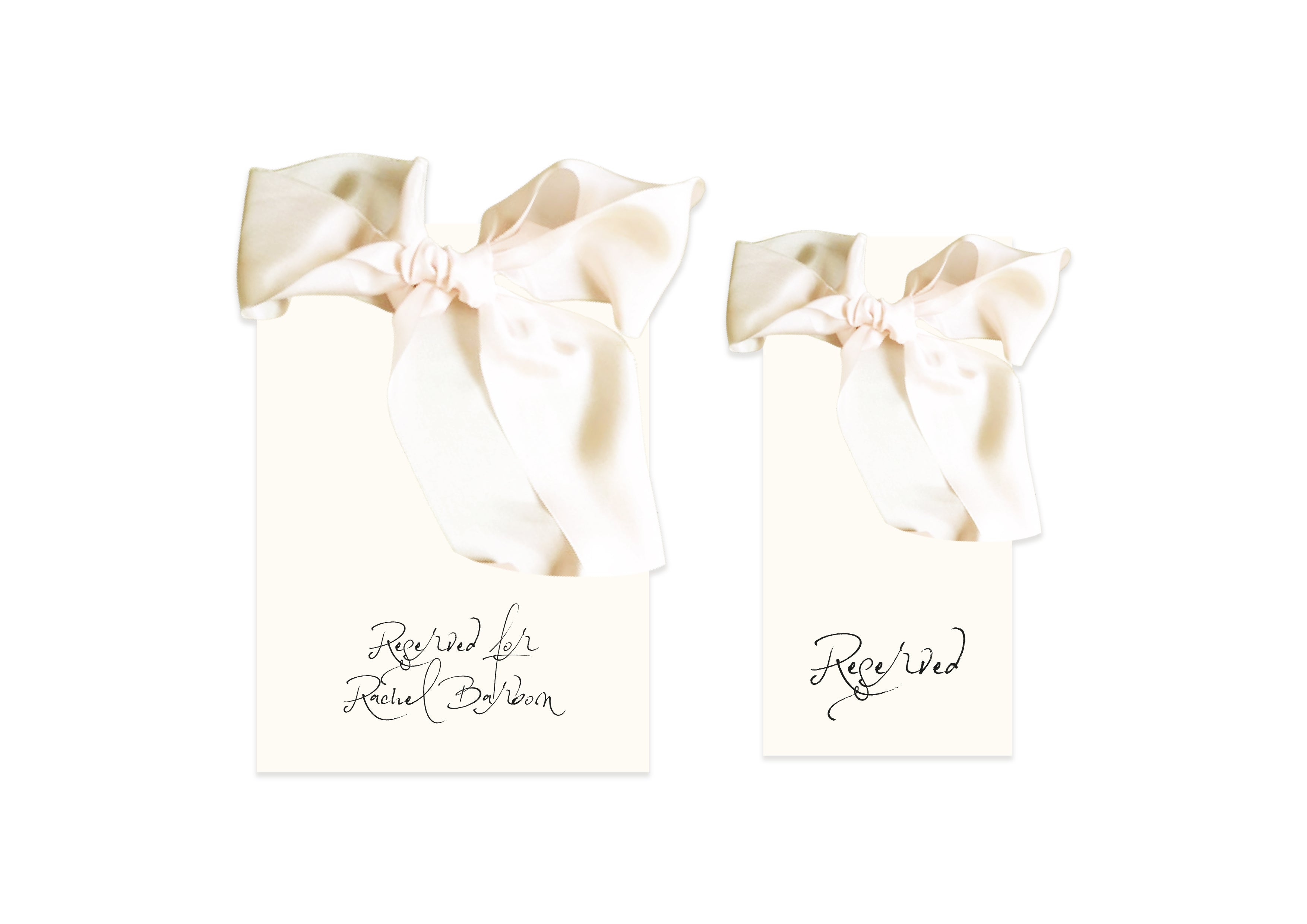 Soiree Romantique  - Reserved Signs with Silk Bow