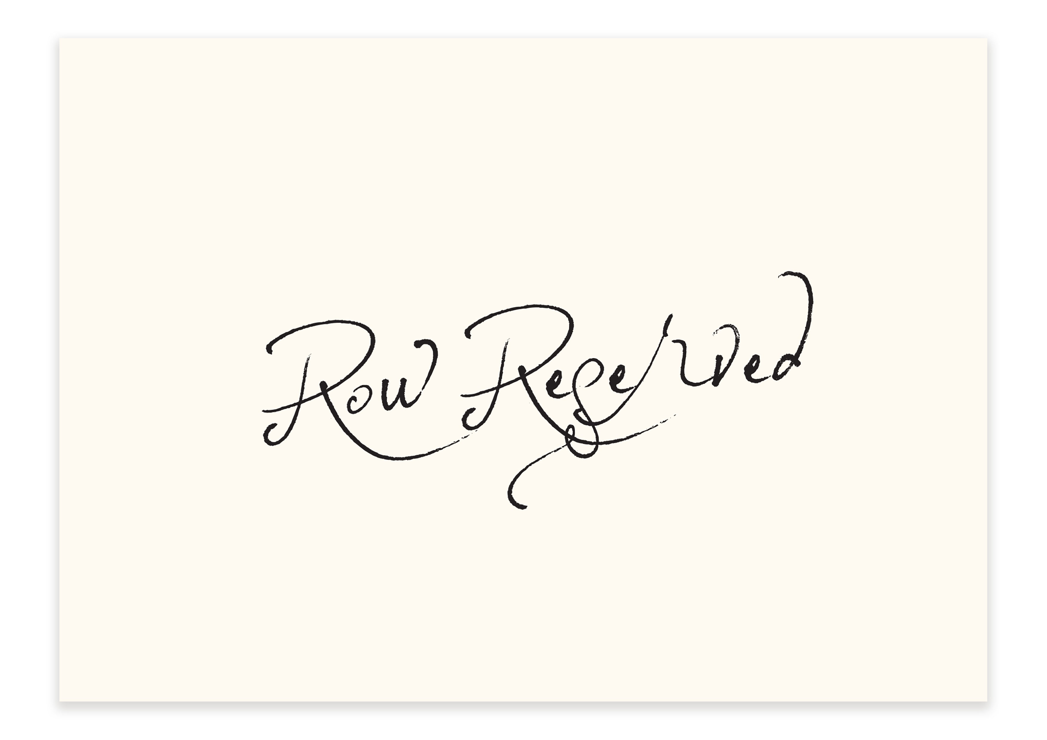 Soirée Romantique  - Reserved Signs