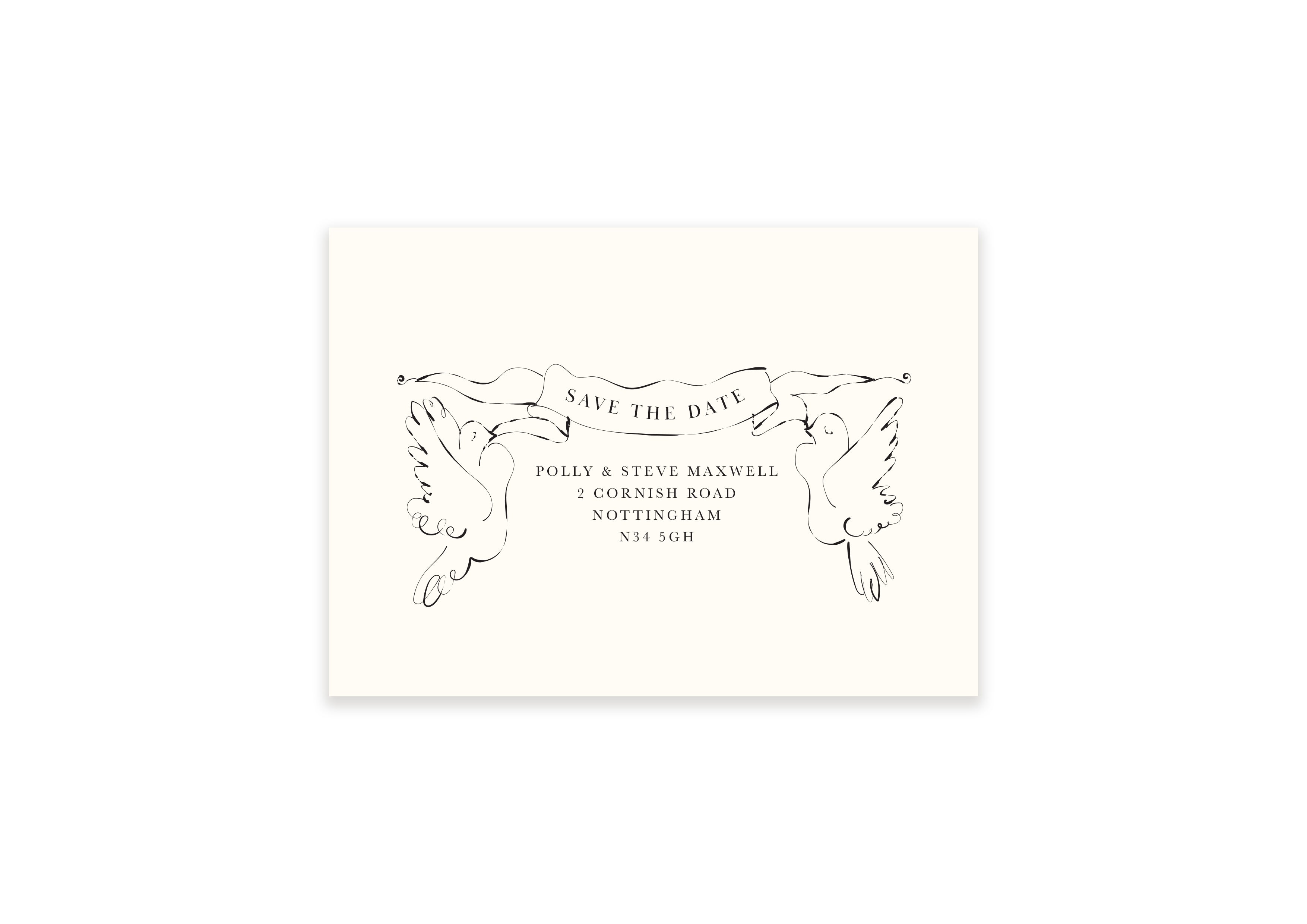 Ten Story Signature - Personalised Save The Date Envelope - Birds