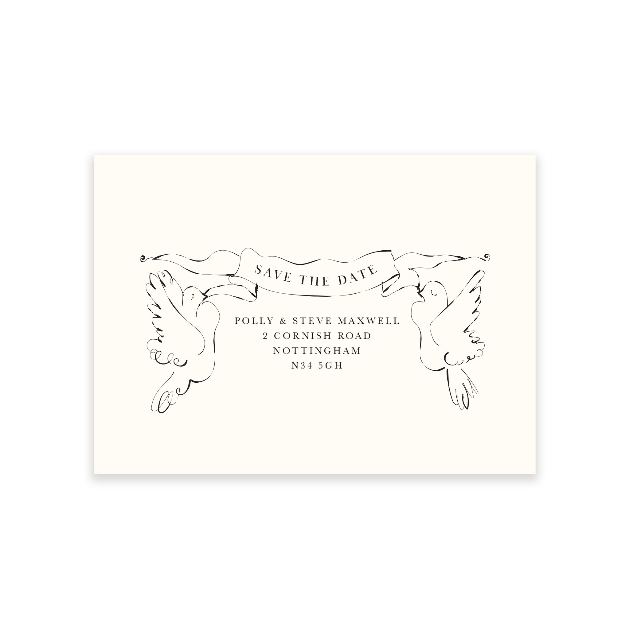 Ten Story Signature - Personalised Save The Date Envelope - Birds