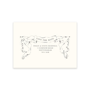 Ten Story Signature - Personalised Save The Date Envelope - Birds