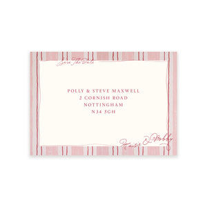 Ten Story Signature - Personalised Save The Date Envelope - Pink