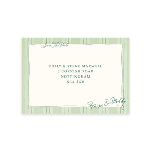 Ten Story Signature - Personalised Save The Date Envelope - Green