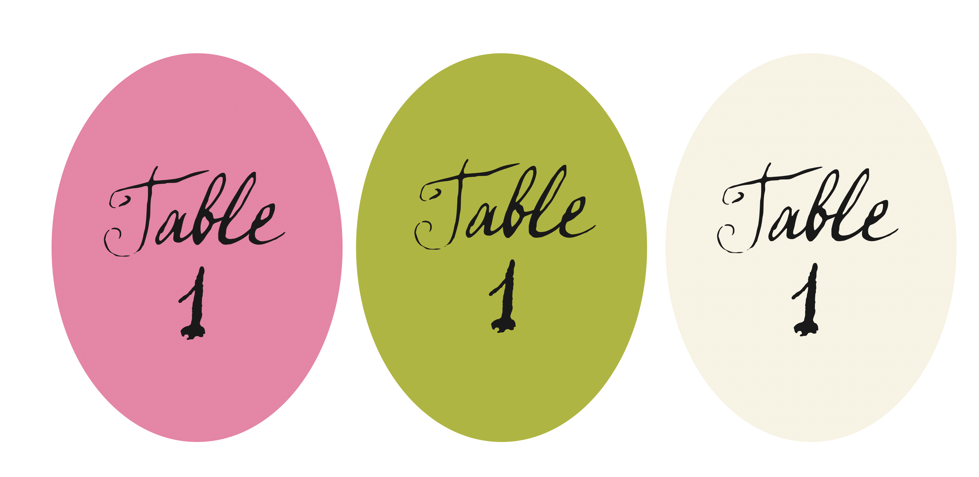 Andy Warhol - Alternating Colours Oval Table Names