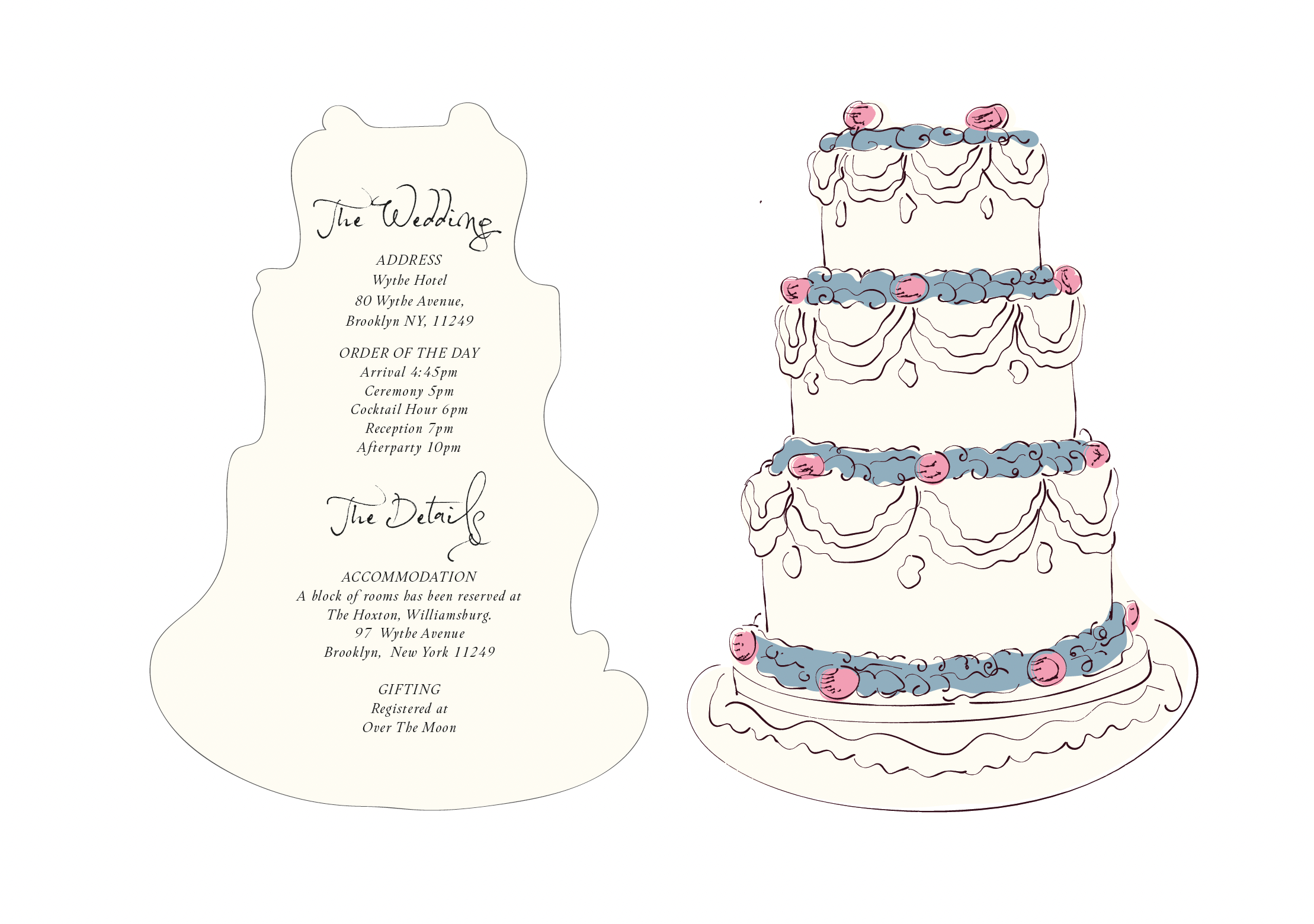 Mon Chéri - Cake Double-Sided Details Slip