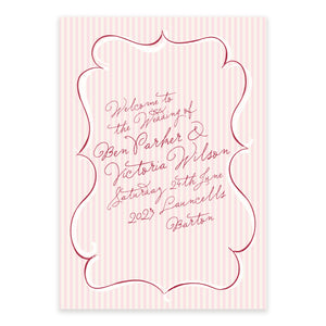 Ten Story Signature  - Digital Welcome Sign (Print Yourself) - Pink Striped