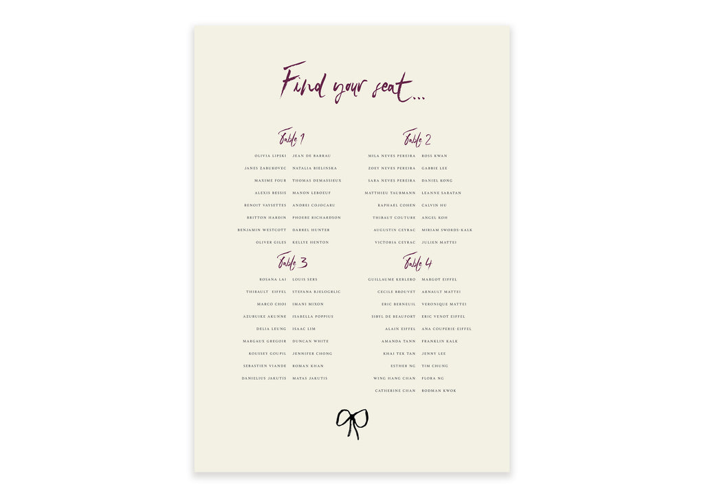 Set Gabrielle - Digital Table Plan 2 (Print Yourself) – Ten Story ...