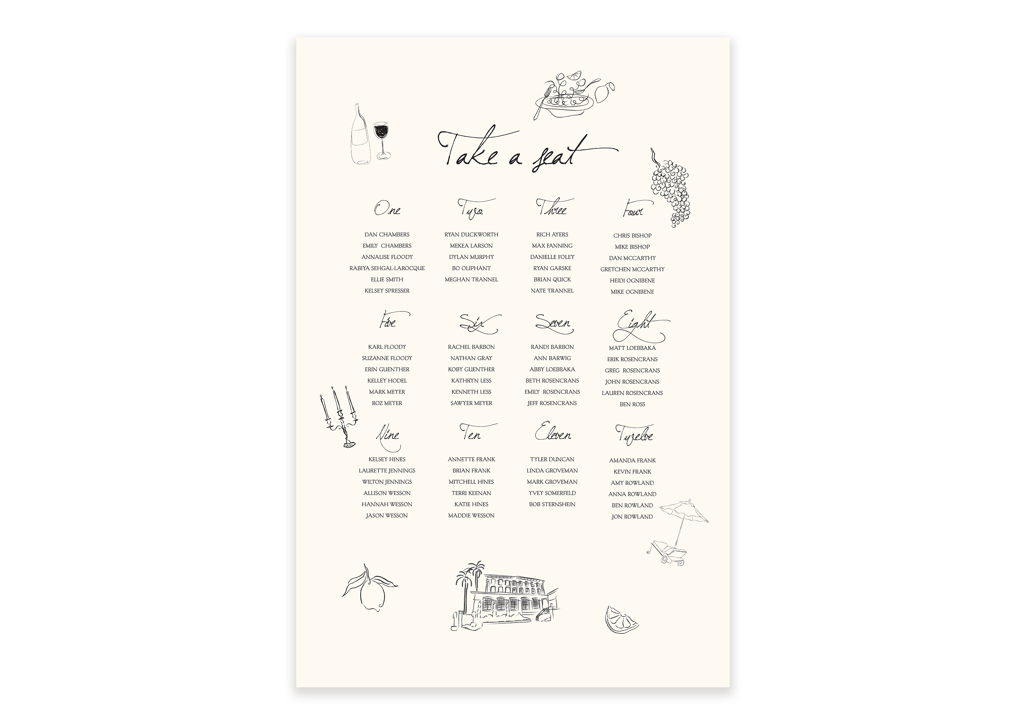 Soirée Romantique  - Digital Table Plan 2 (Print Yourself)