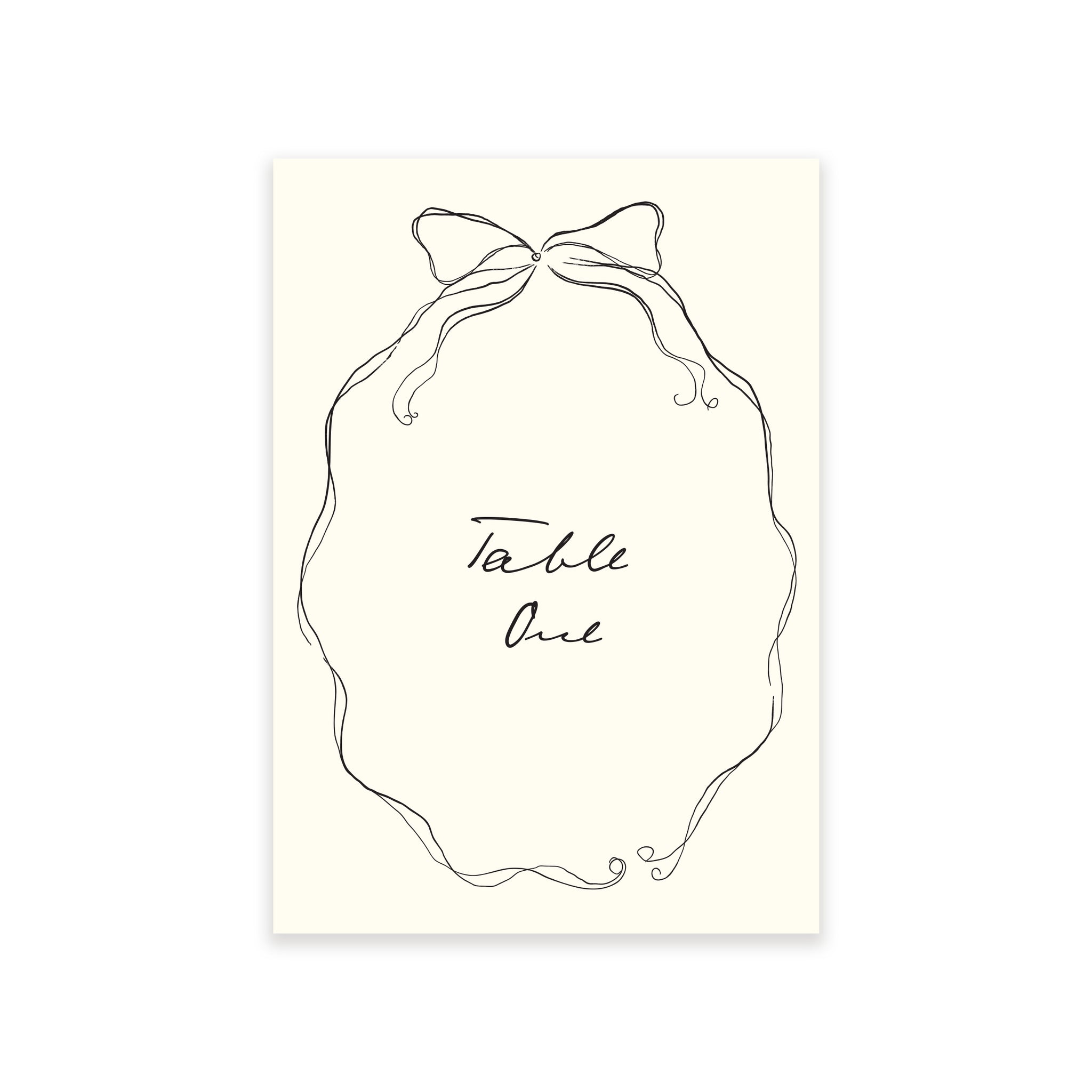 Parisian Lovers - Bow Table Names