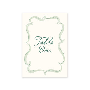 Ten Story Signature - Table Number Border - Green