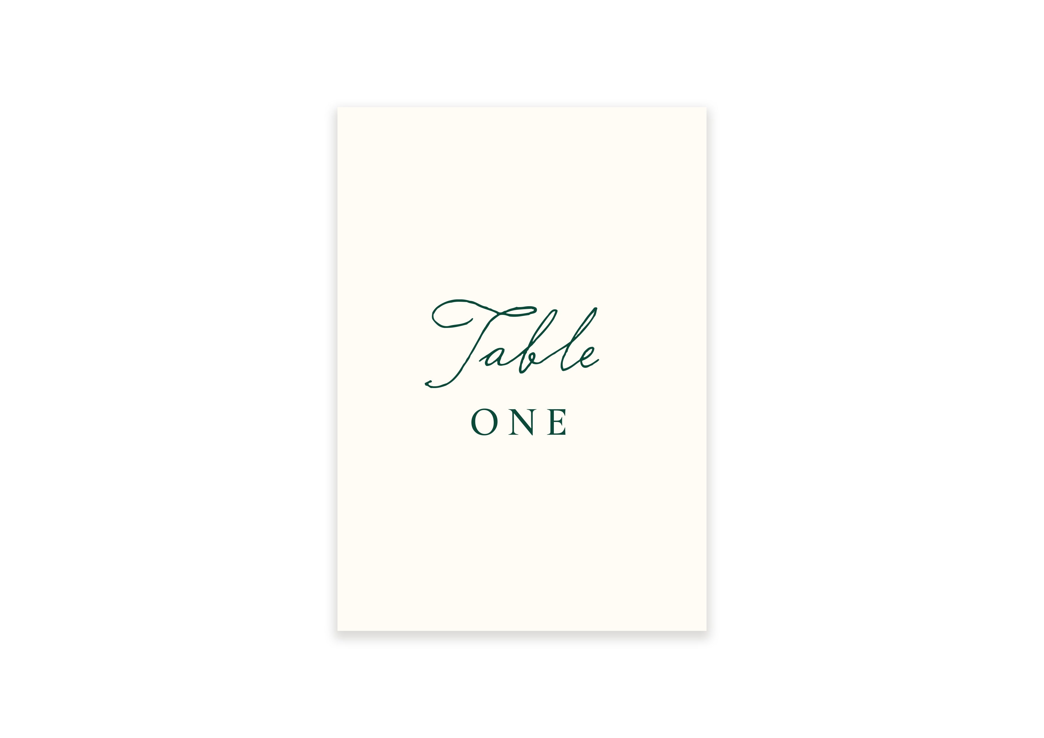 Ten Story Signature - Table Number - Green