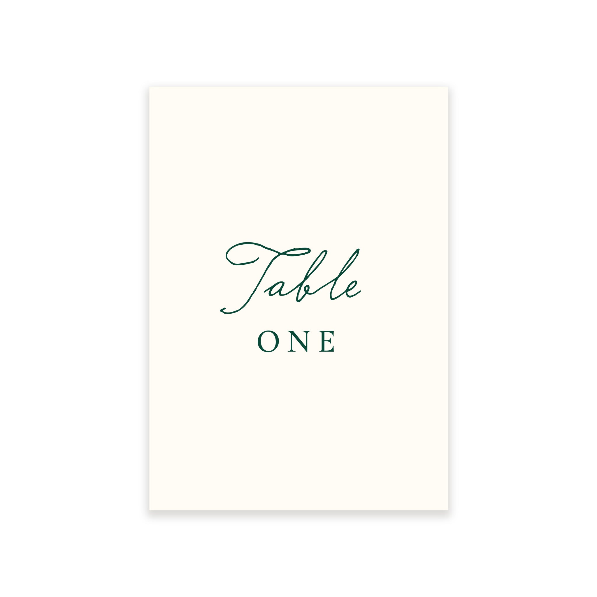 Ten Story Signature - Table Number - Green