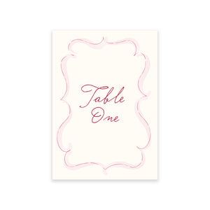 Ten Story Signature - Table Number Border - Pink