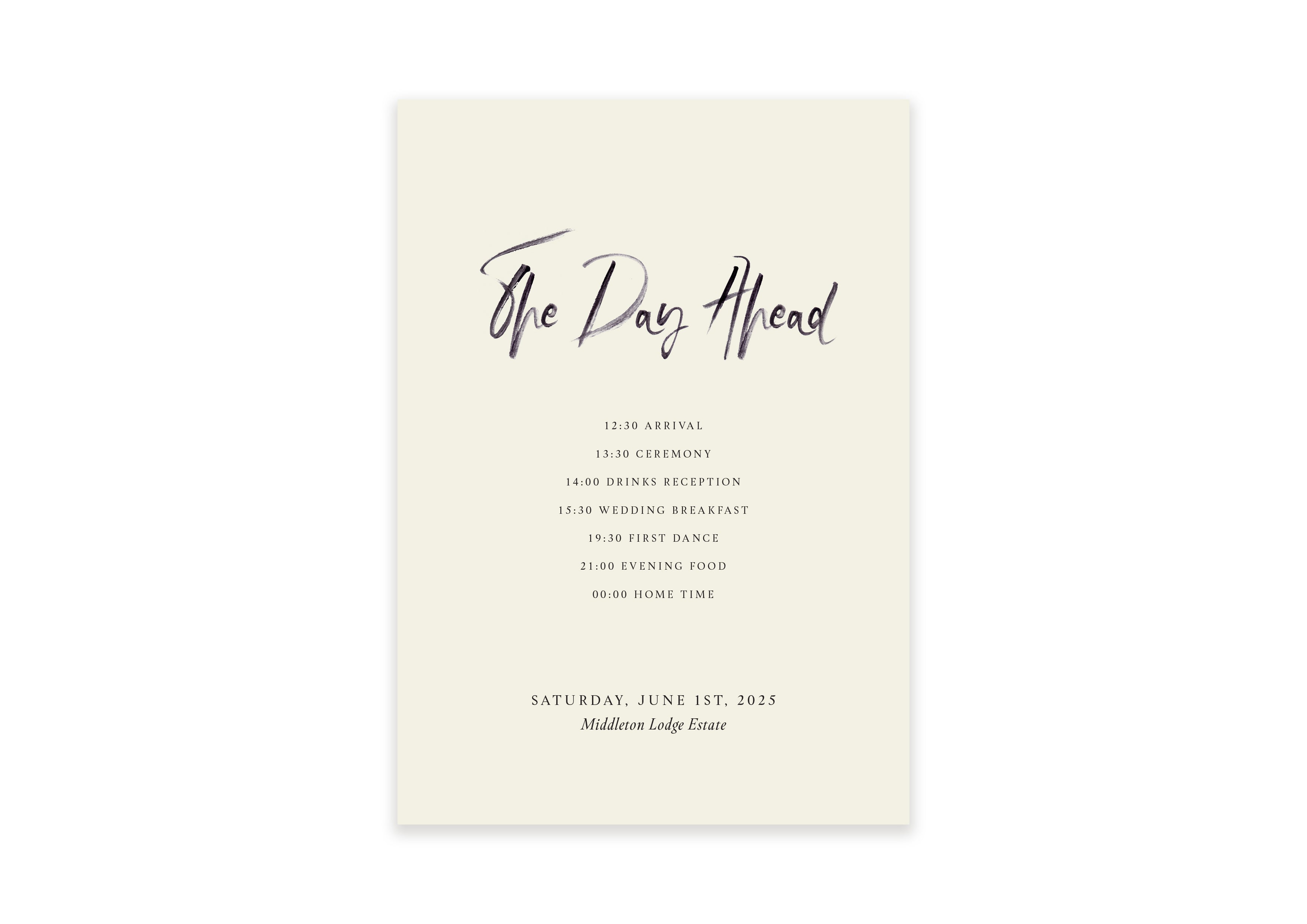 Set Gabrielle  - Digital Order Of The Day Sign (Print Yourself)