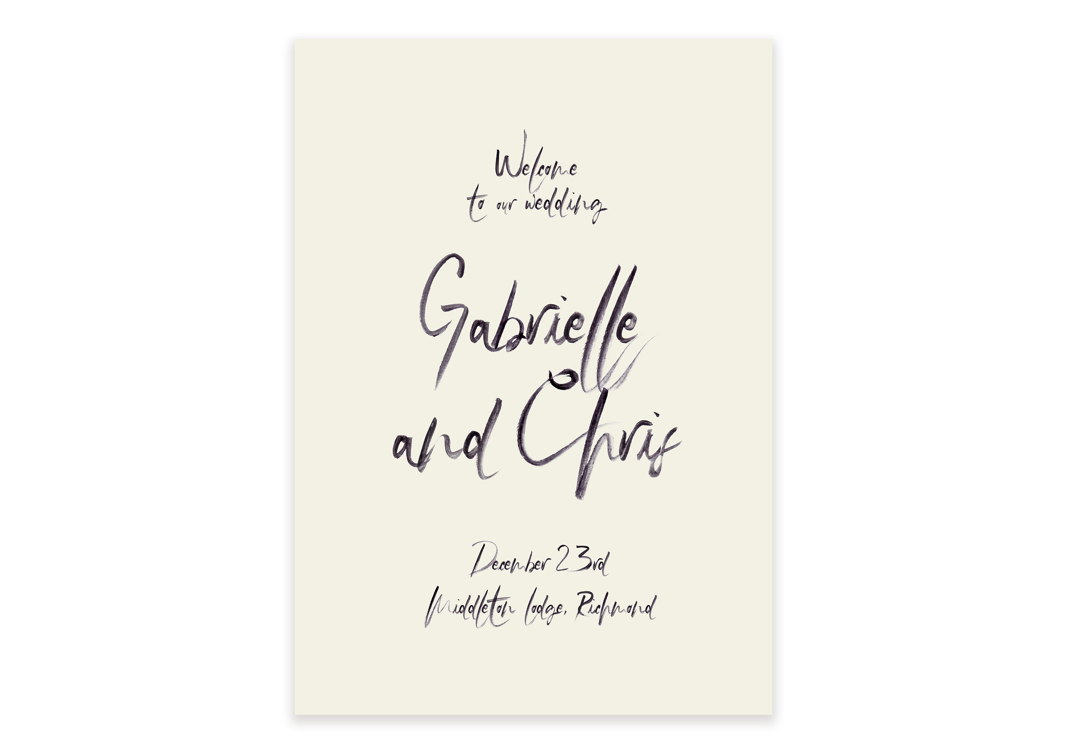 Set Gabrielle  - Digital Welcome Sign (Print Yourself)