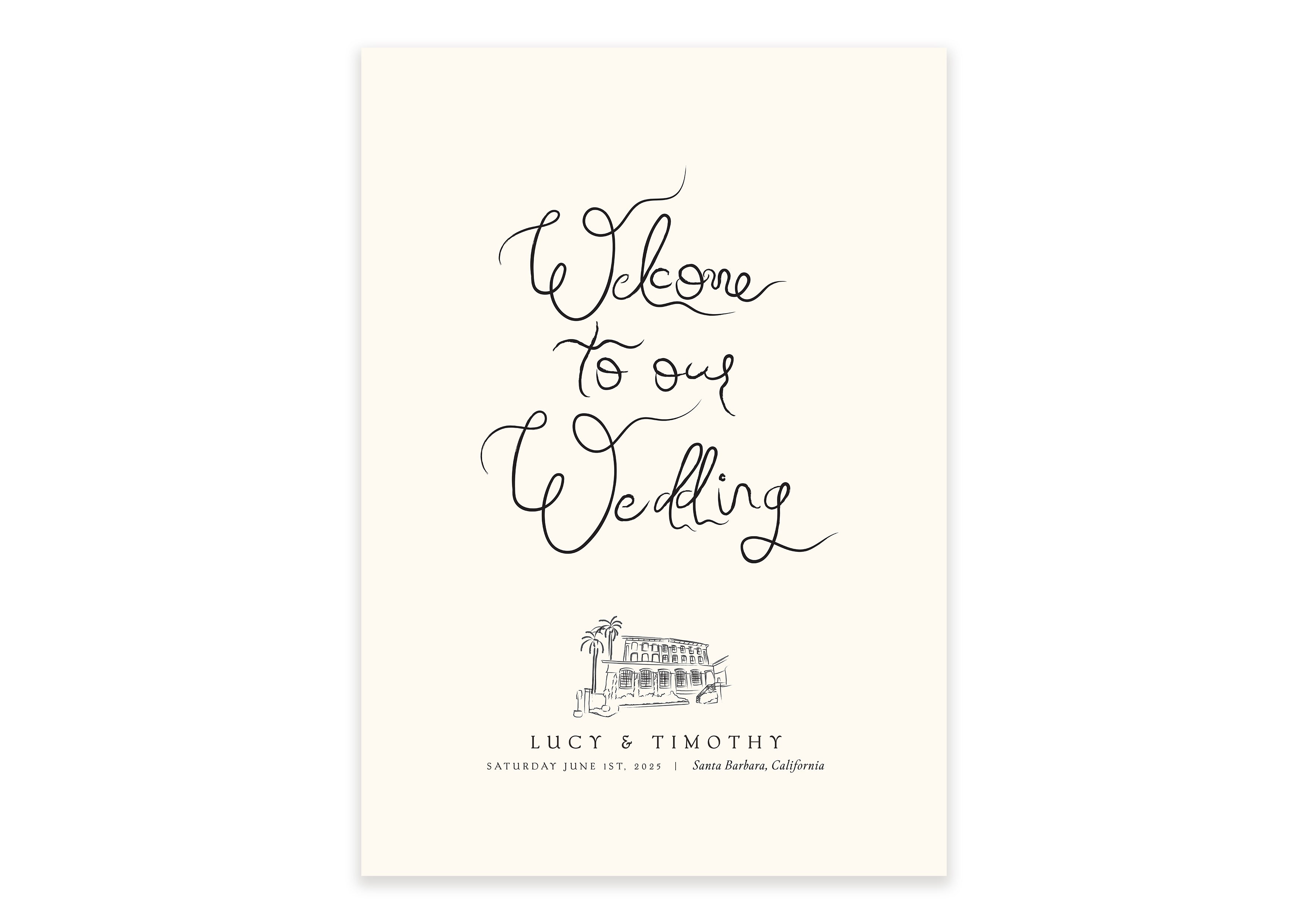 Soirée Romantique  - Digital Welcome Sign (Print Yourself)