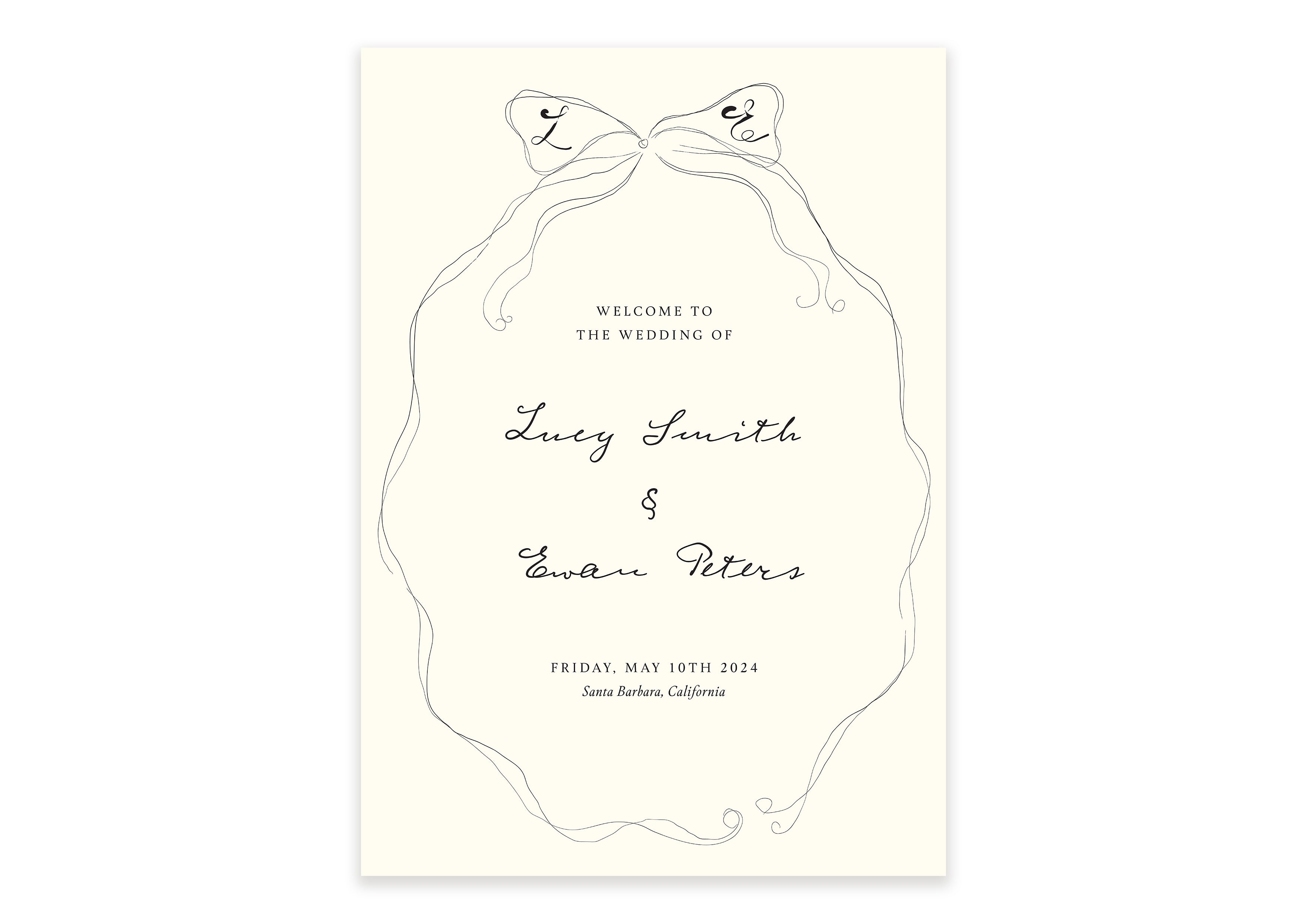 Parisian Lovers  - Digital Welcome Sign (Print Yourself)