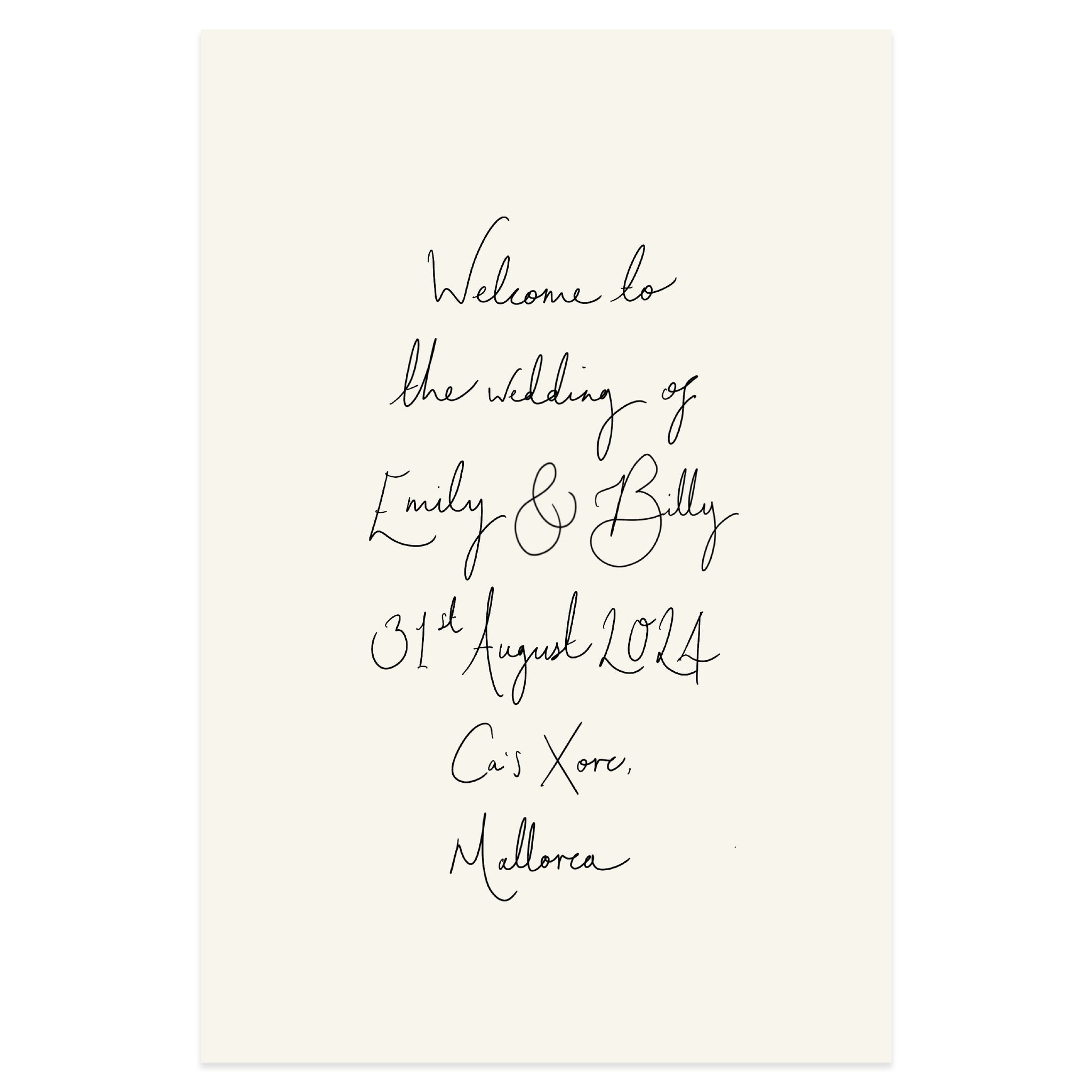 Handwritten Set  - Digital Welcome Sign (Print Yourself)