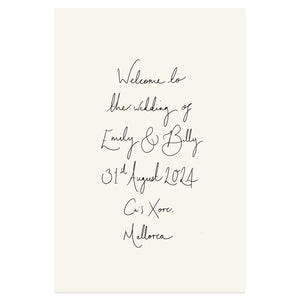 Handwritten Set  - Digital Welcome Sign (Print Yourself)