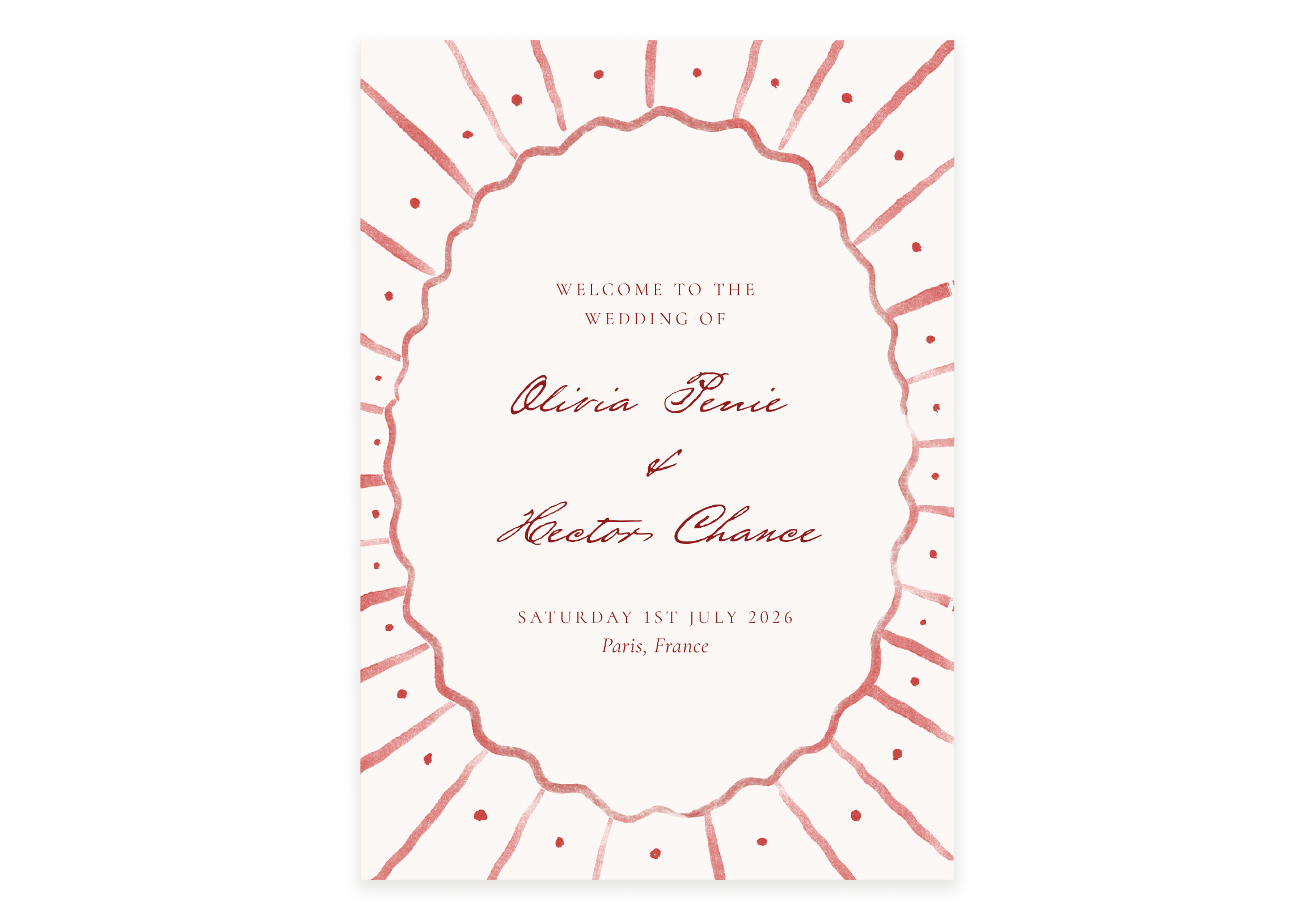 Dinner In Paris  - Digital Welcome Sign (Print Yourself)