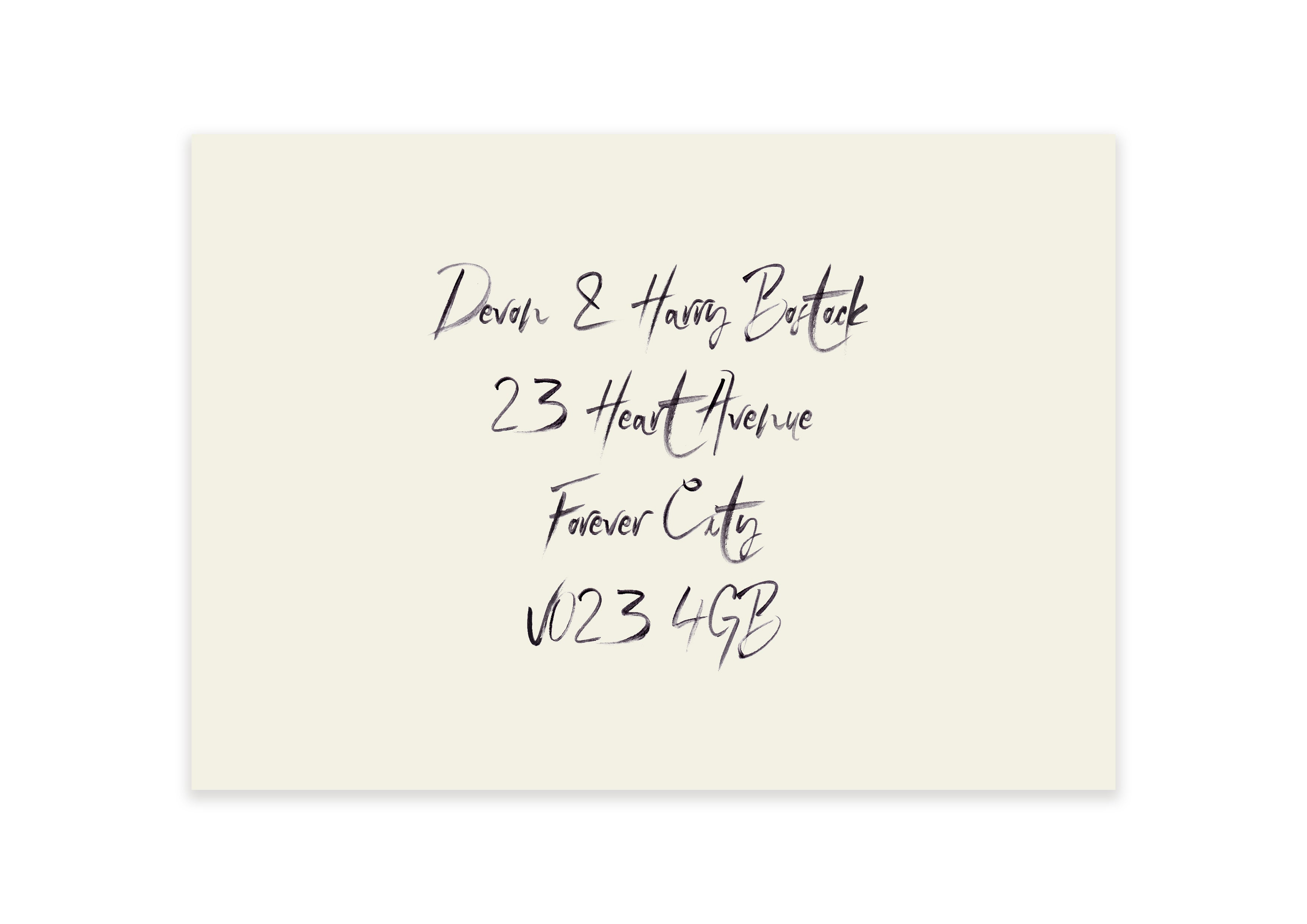 Set Gabrielle - Personalised Invite / Save The Date Envelope