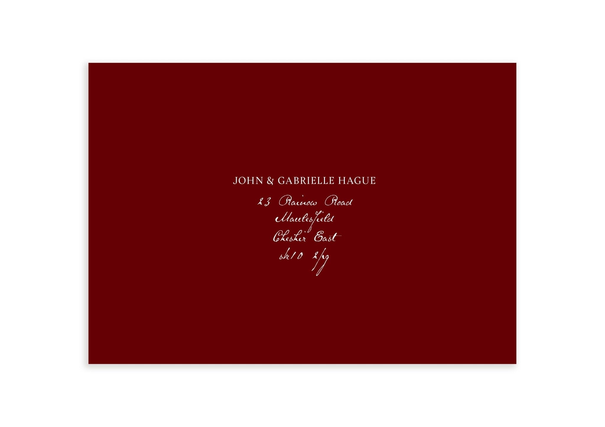 Martini Mon Chéri Personalised Invite Envelope - Ten Story Stationery