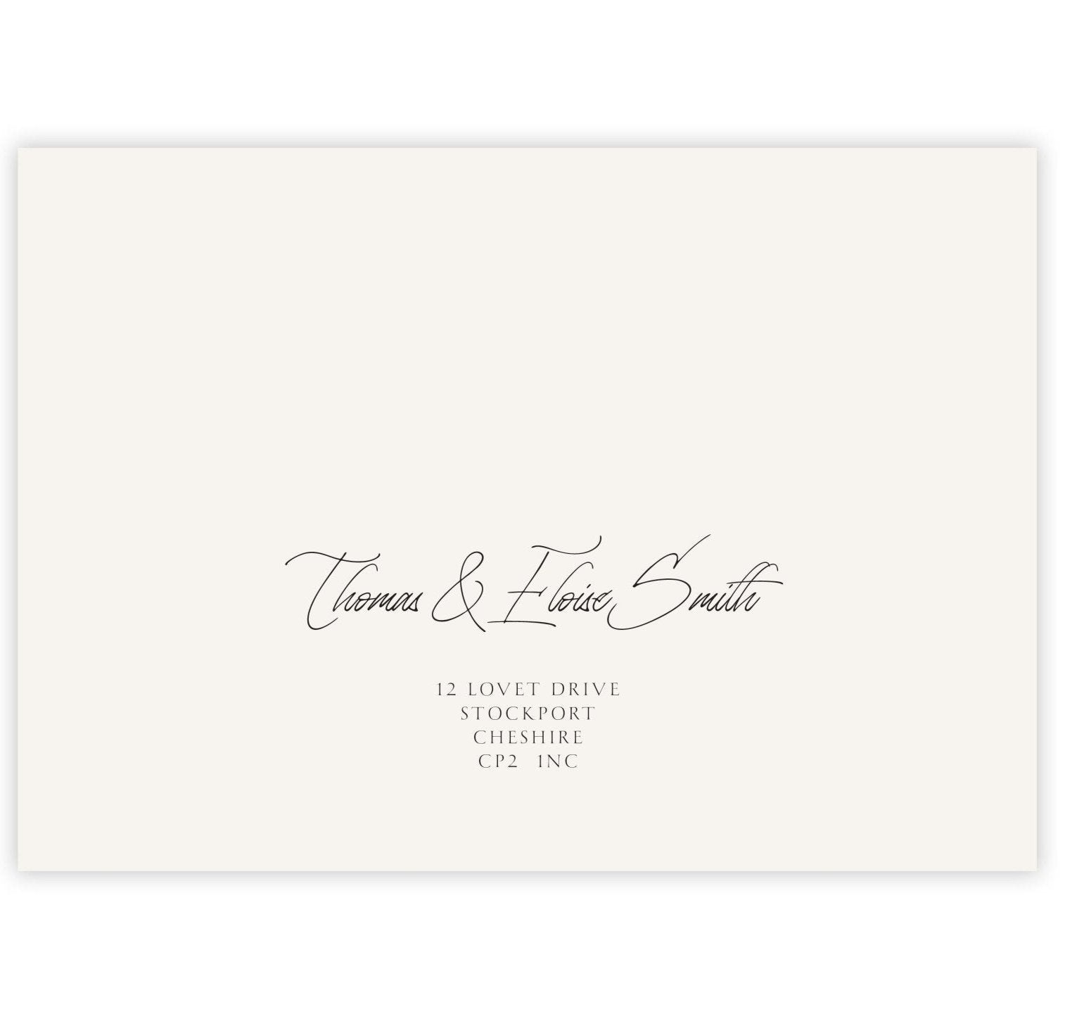 Just Like Heaven - Personalised Invite Envelope - Ten Story Stationery