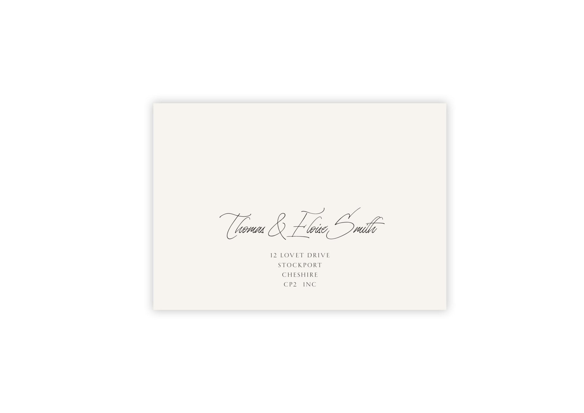 Just Like Heaven - Personalised Save The Date Envelope - Ten Story Stationery