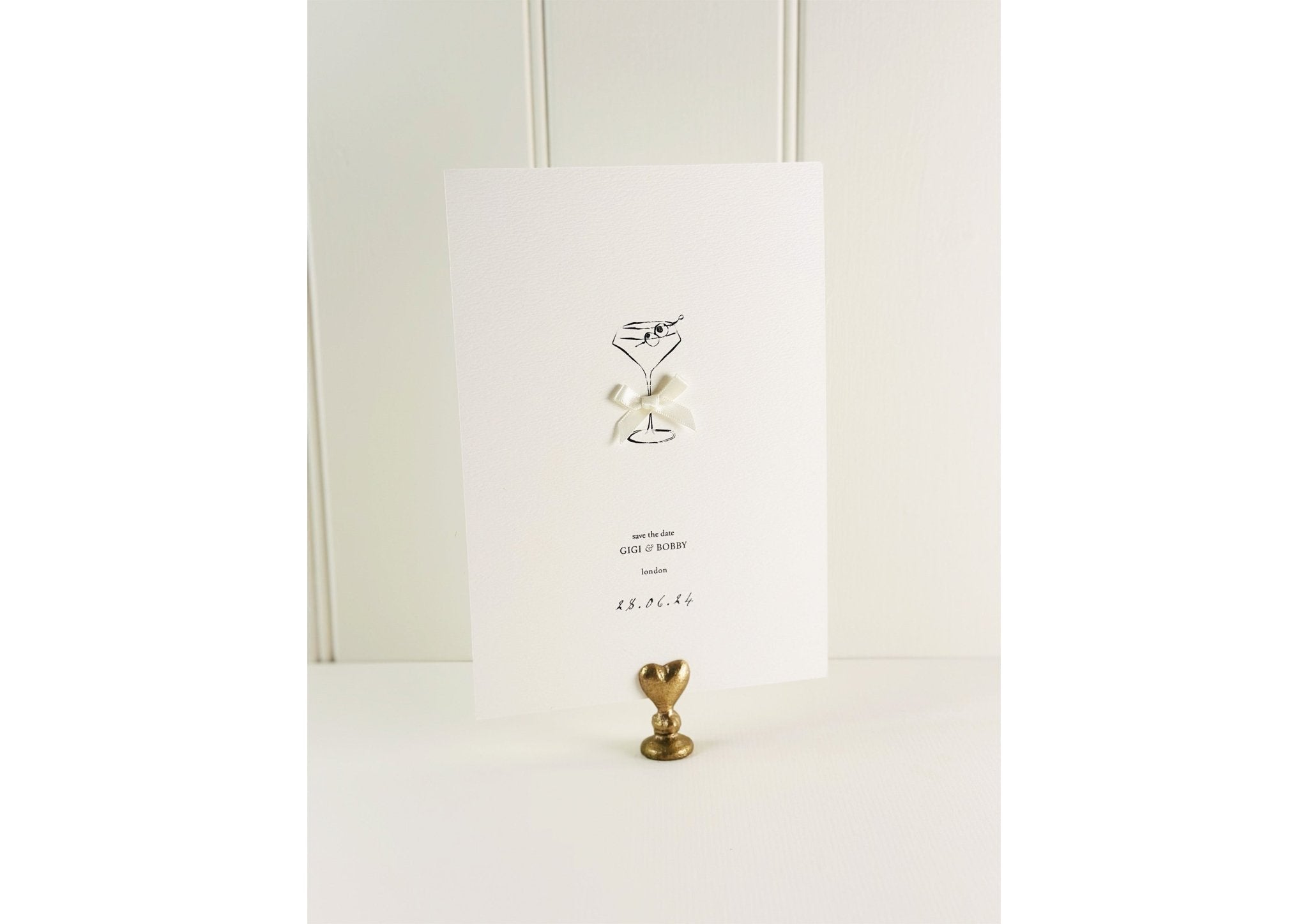 Martini Save The Date - Ten Story Stationery