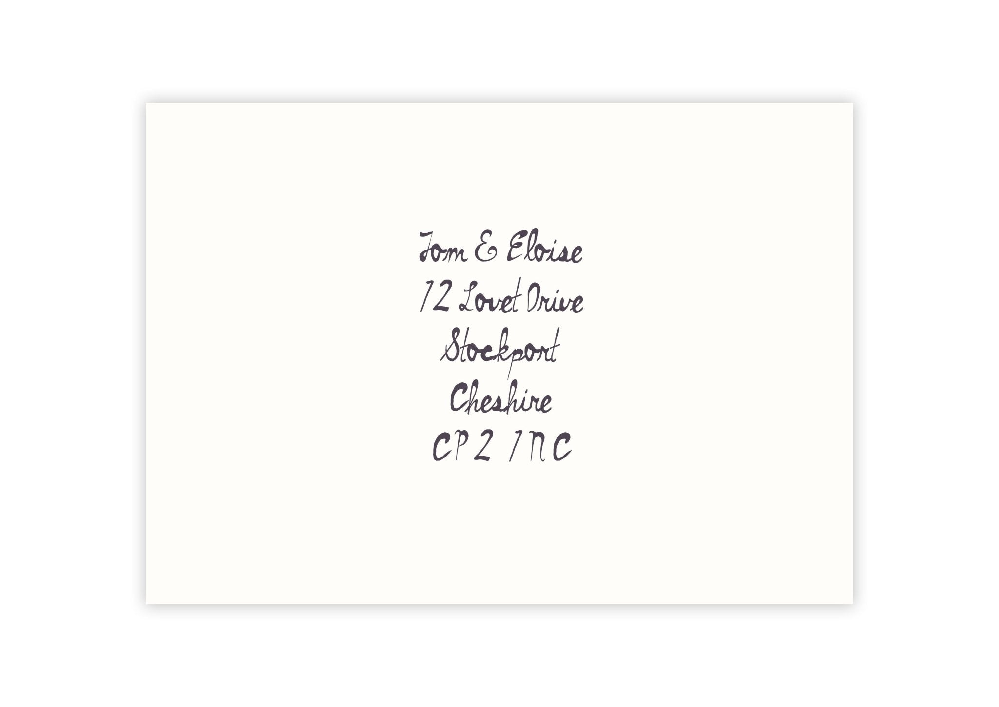 My Sweet Love - Personalised Invite Envelope - Ten Story Stationery