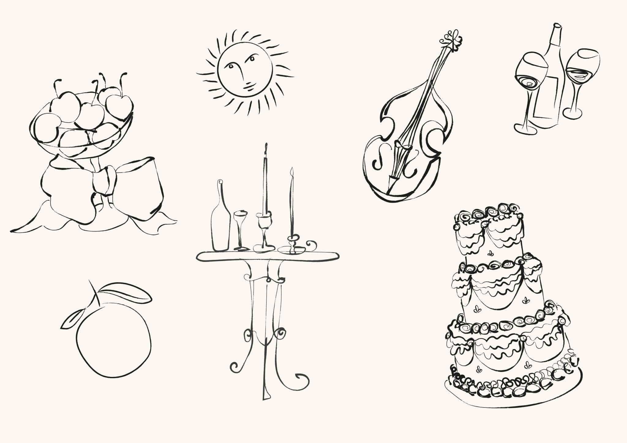 Parisian Lovers - Bespoke Illustrations - Ten Story Stationery