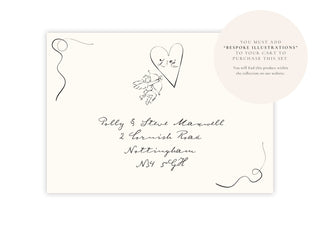 Parisian Lovers - Personalised Invite Envelope - Ten Story Stationery