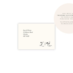 Parisian Lovers - Personalised RSVP Envelope - Ten Story Stationery