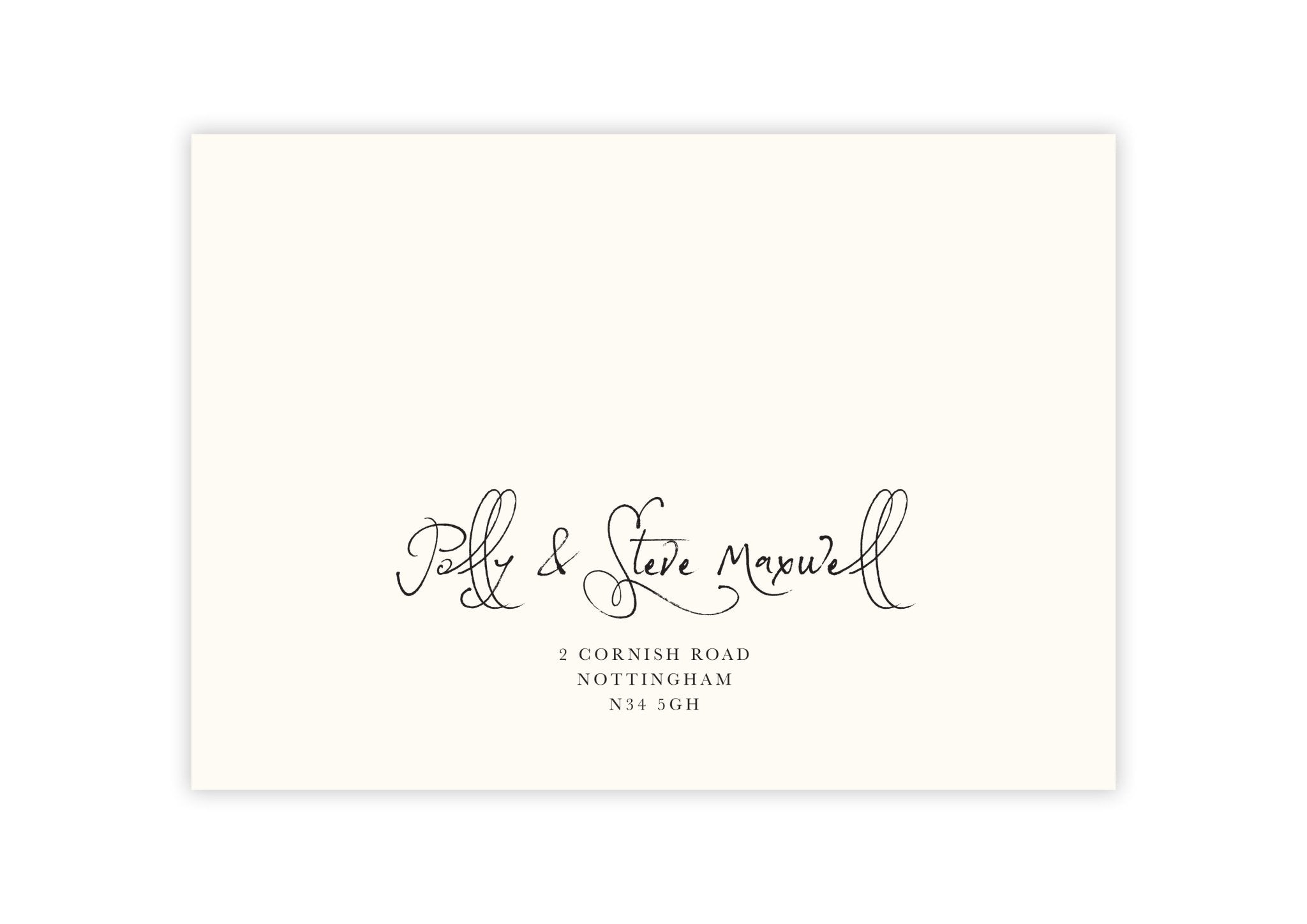 Soirée Romantique - Personalised Invite Envelope - Ten Story Stationery