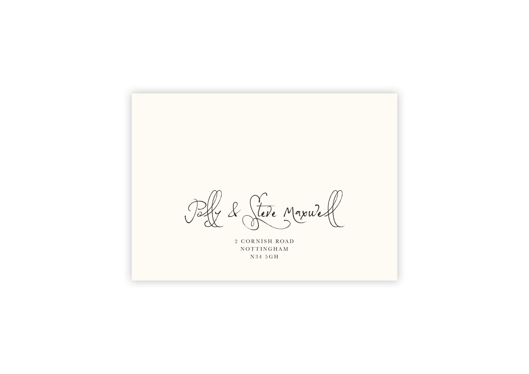 Soirée Romantique - Personalised Save The Date Envelope - Ten Story Stationery