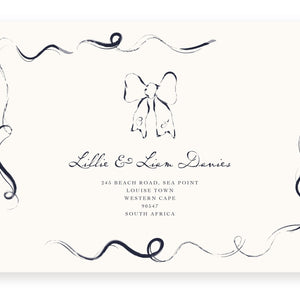 The Year Of The Bow Version 2 - Personalised Invite Envelope - Ten Story Stationery