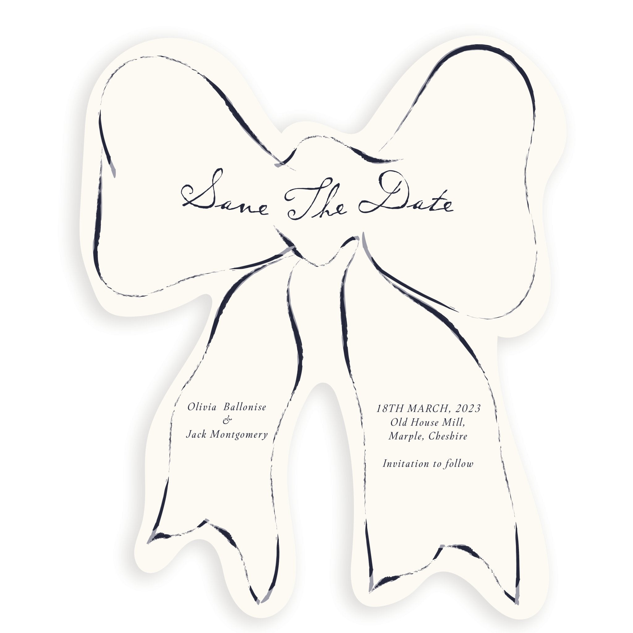 The Year Of The Bow Version 2 - Save The Date - Ten Story Stationery